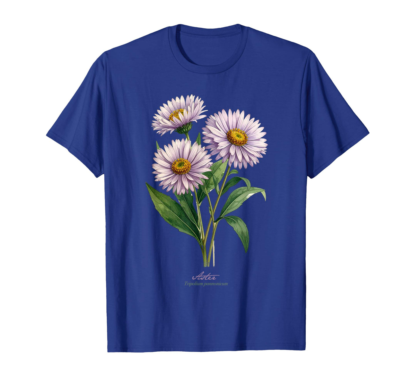 Aster Flower Scientific Name Vintage Illustration Flowers T-Shirt