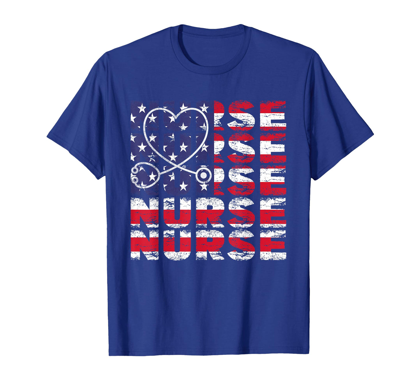 4th Of July Nurse American Flag Nursing USA Patriotic Women Kids Men T-Shirt