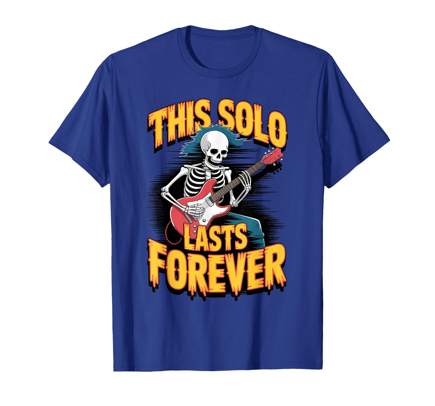 Skeleton Guitarist Halloween Funny Spooky Musician T-Shirt