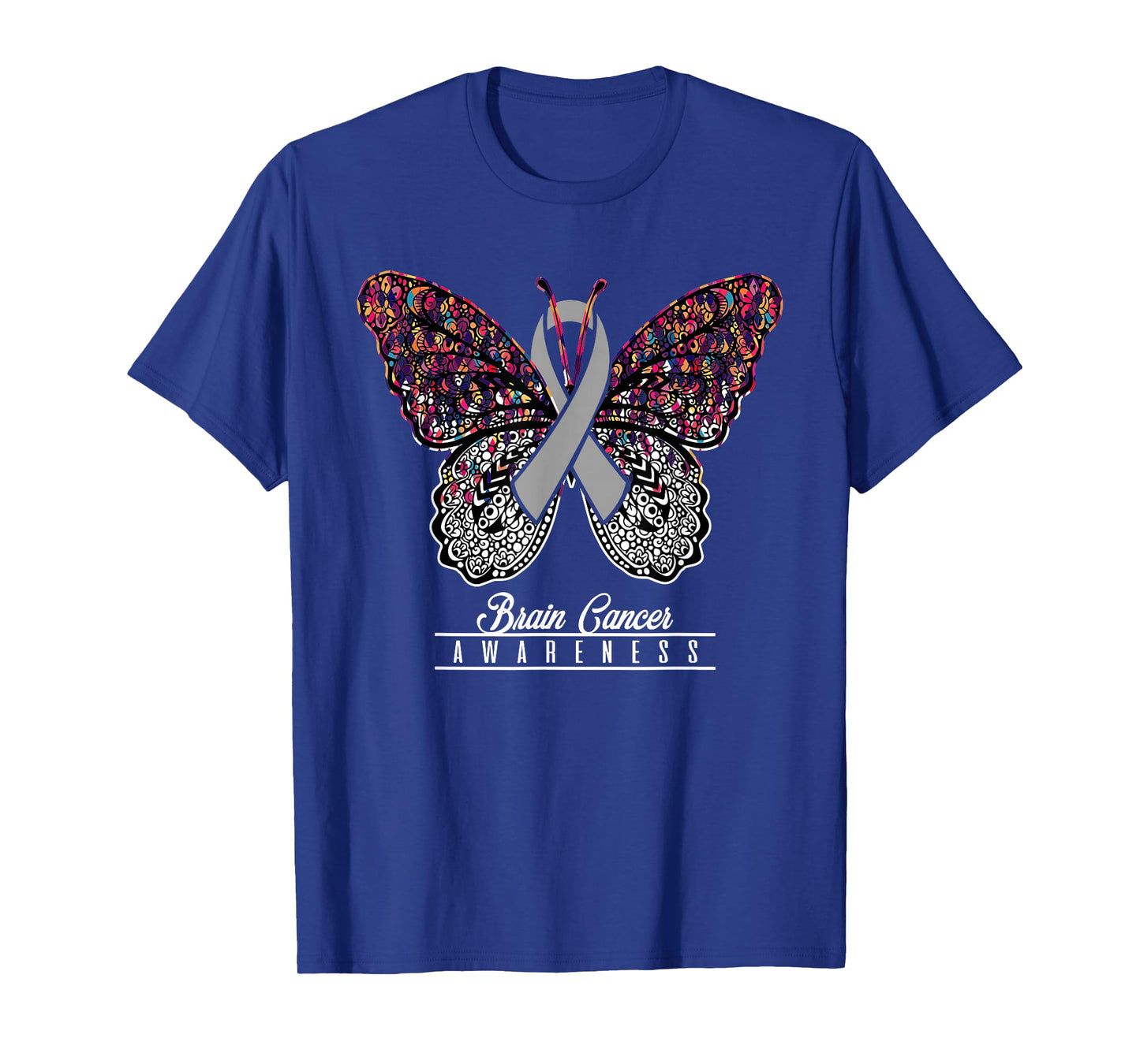 Brain Cancer Awareness Shirt Butterfly Lovers Gifts T-Shirt