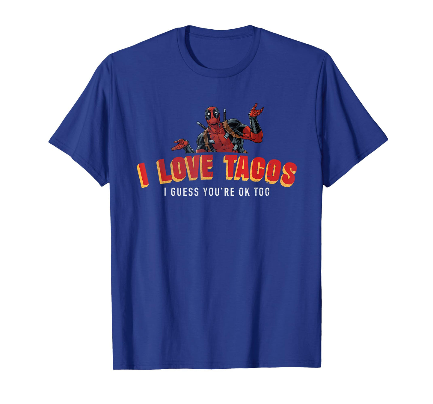 Marvel Deadpool I Love Tacos I Guess You're Ok Too T-Shirt