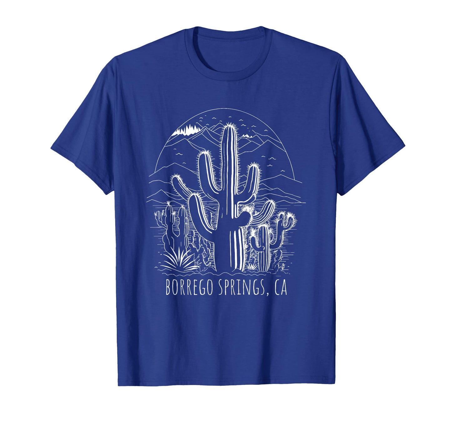 Borrego Springs California Cactus Desert Scene Design T-Shirt