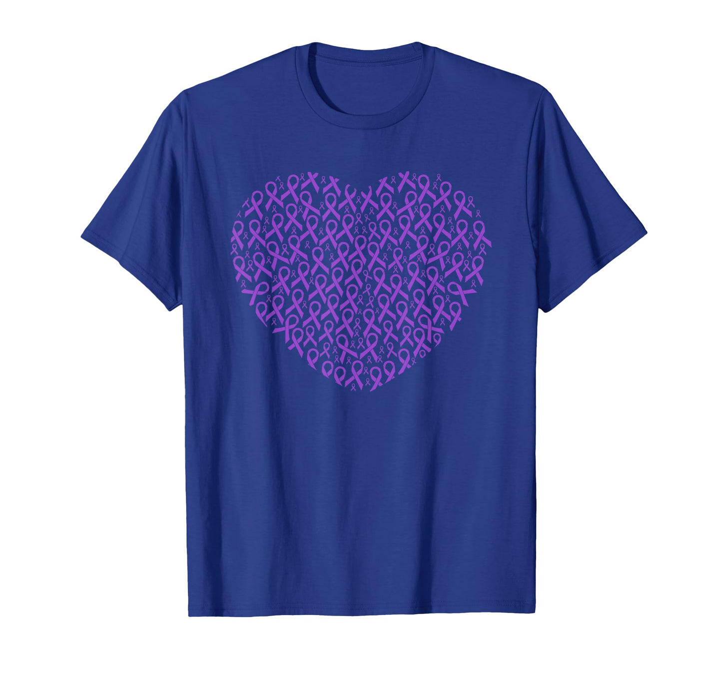 Pancreatic Cancer Awareness Purple Ribbon Heart Gift Support T-Shirt