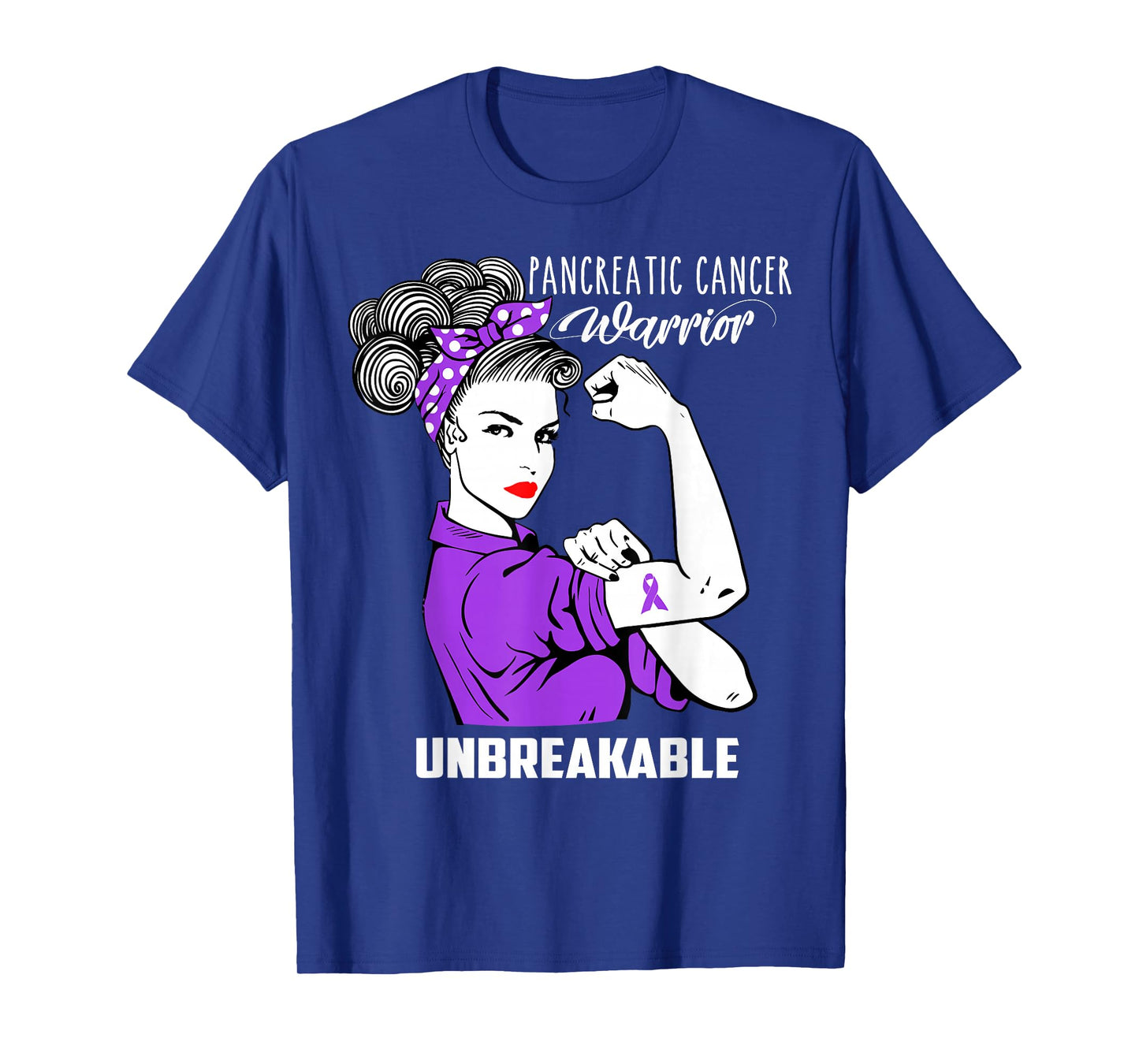 Pancreatic Cancer Warrior Unbreakable Shirt Awareness Gift T-Shirt