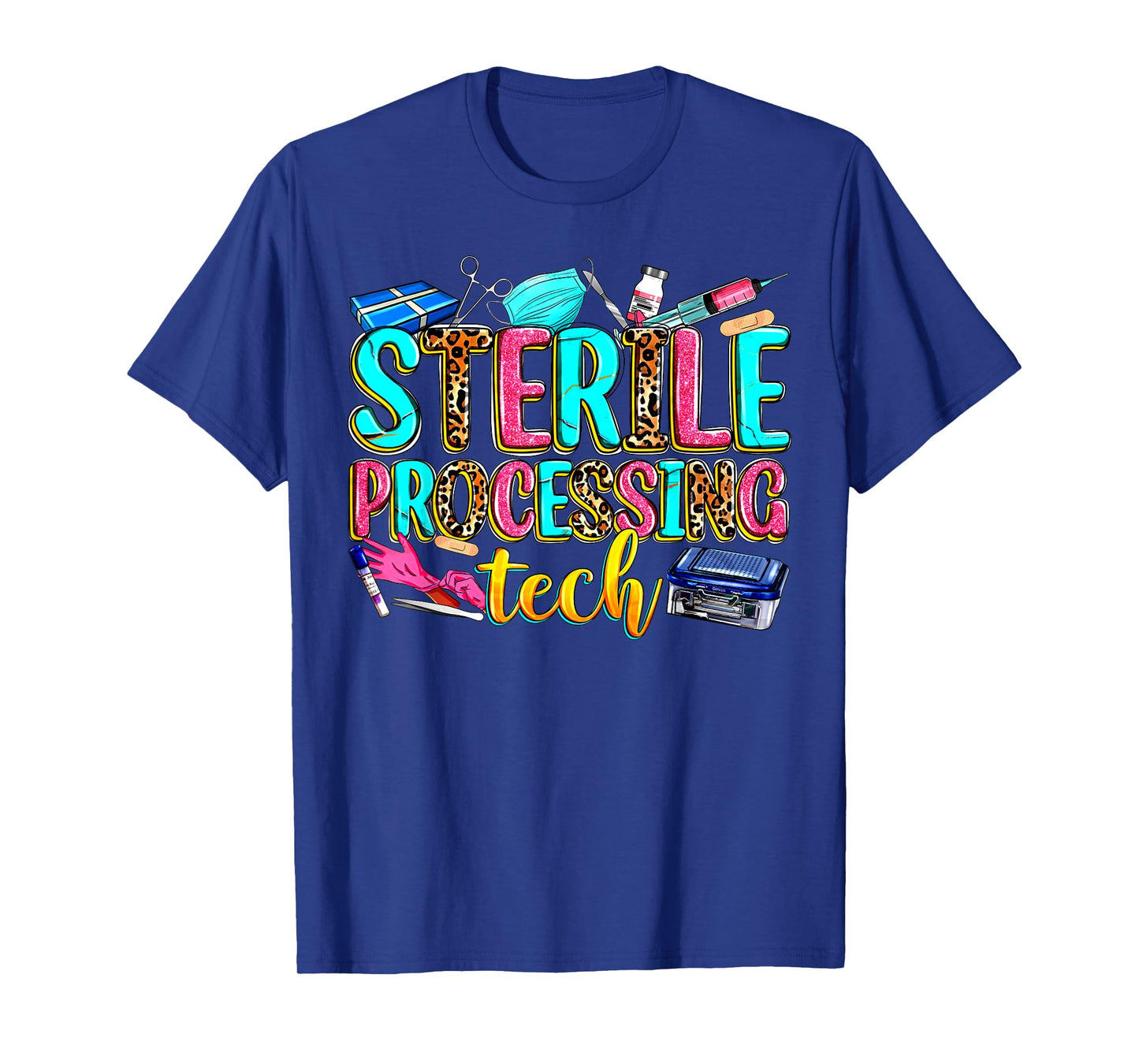 Leopard Sterile Processing Tech SPD Tech Week Nurse Life T-Shirt
