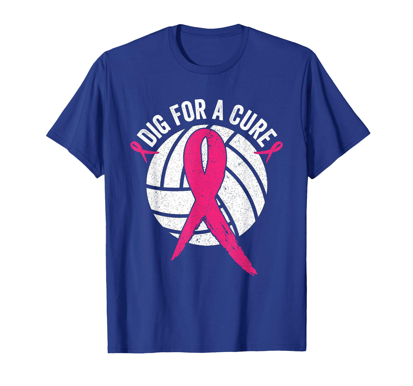 Dig For Cure Ribbon Volleyball Breast Cancer Awareness Pink T-Shirt