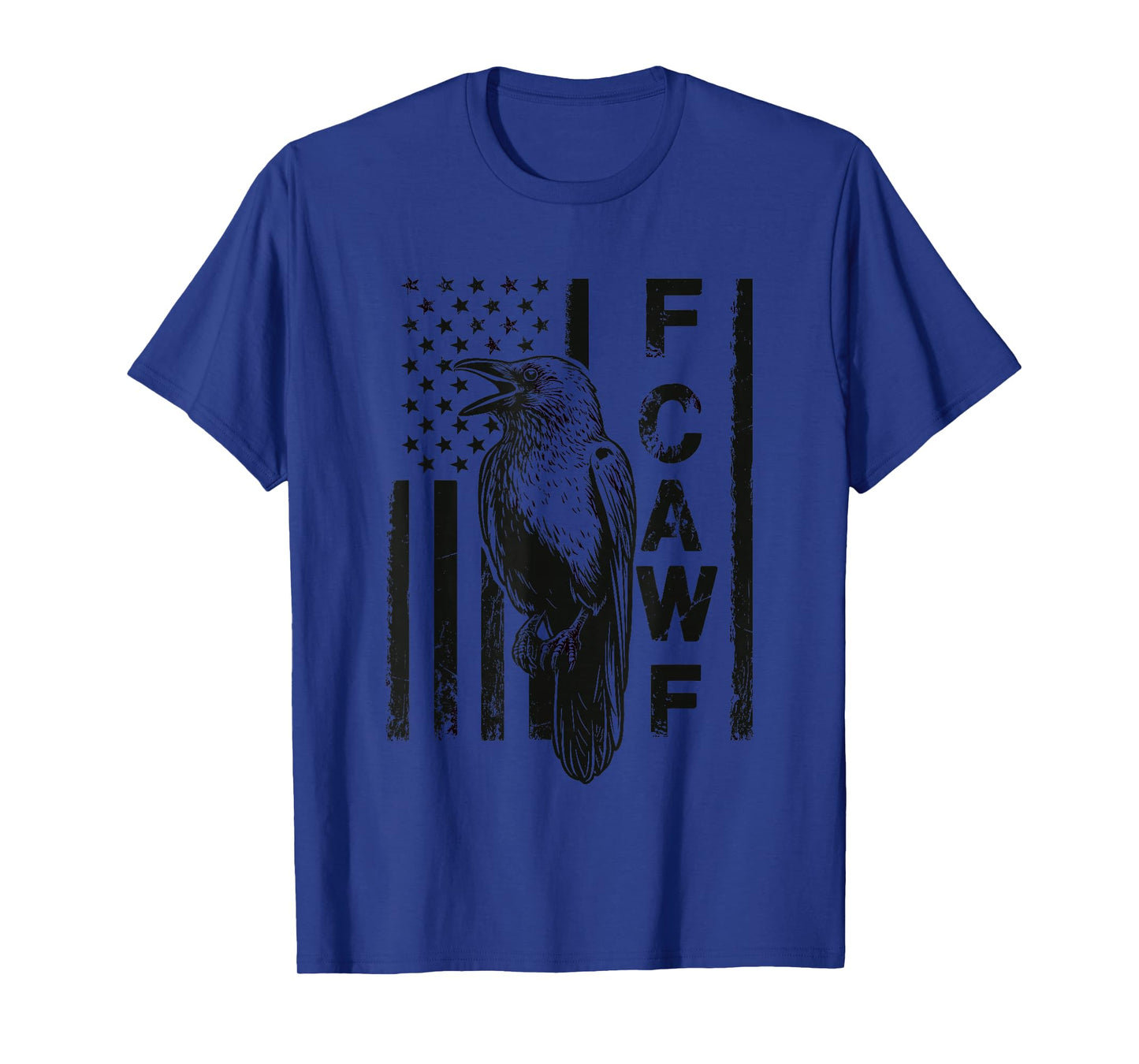 Funny F CAW F Crow with USA Flag T-Shirt