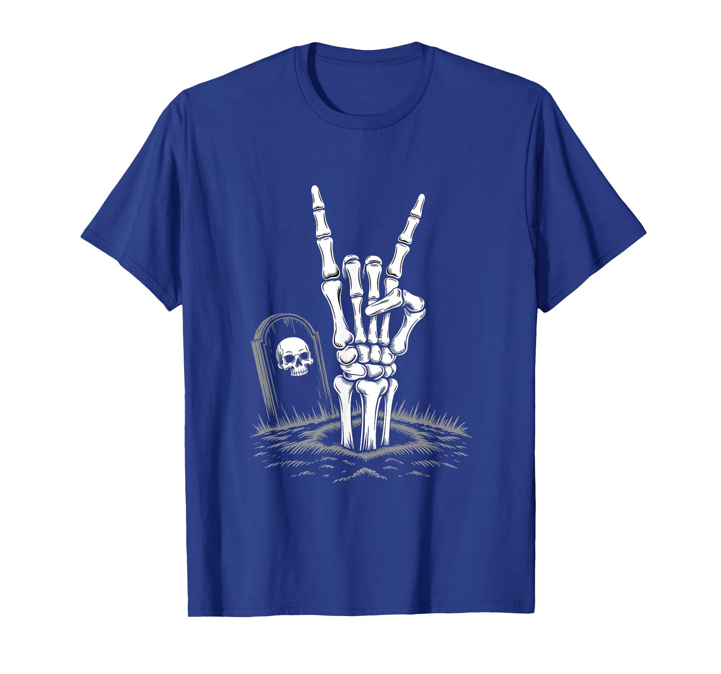Funny Skeleton Rock and Roll Halloween Men Teens Boys T-Shirt
