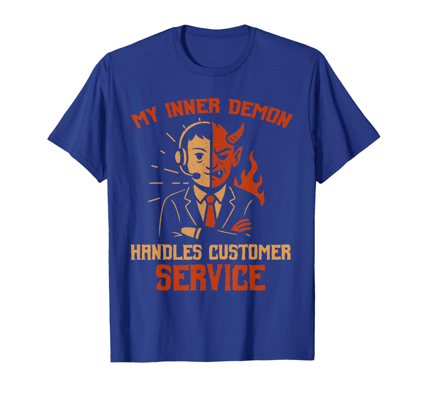 Inner Demon Handles Customer Service Halloween Haunted T-Shirt