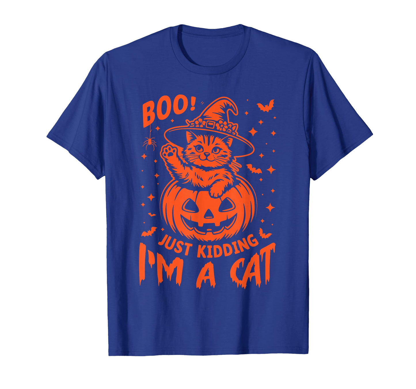 Ghost Boo! Just Kidding, Iβm a Black Cat Halloween Pumpkin T-Shirt