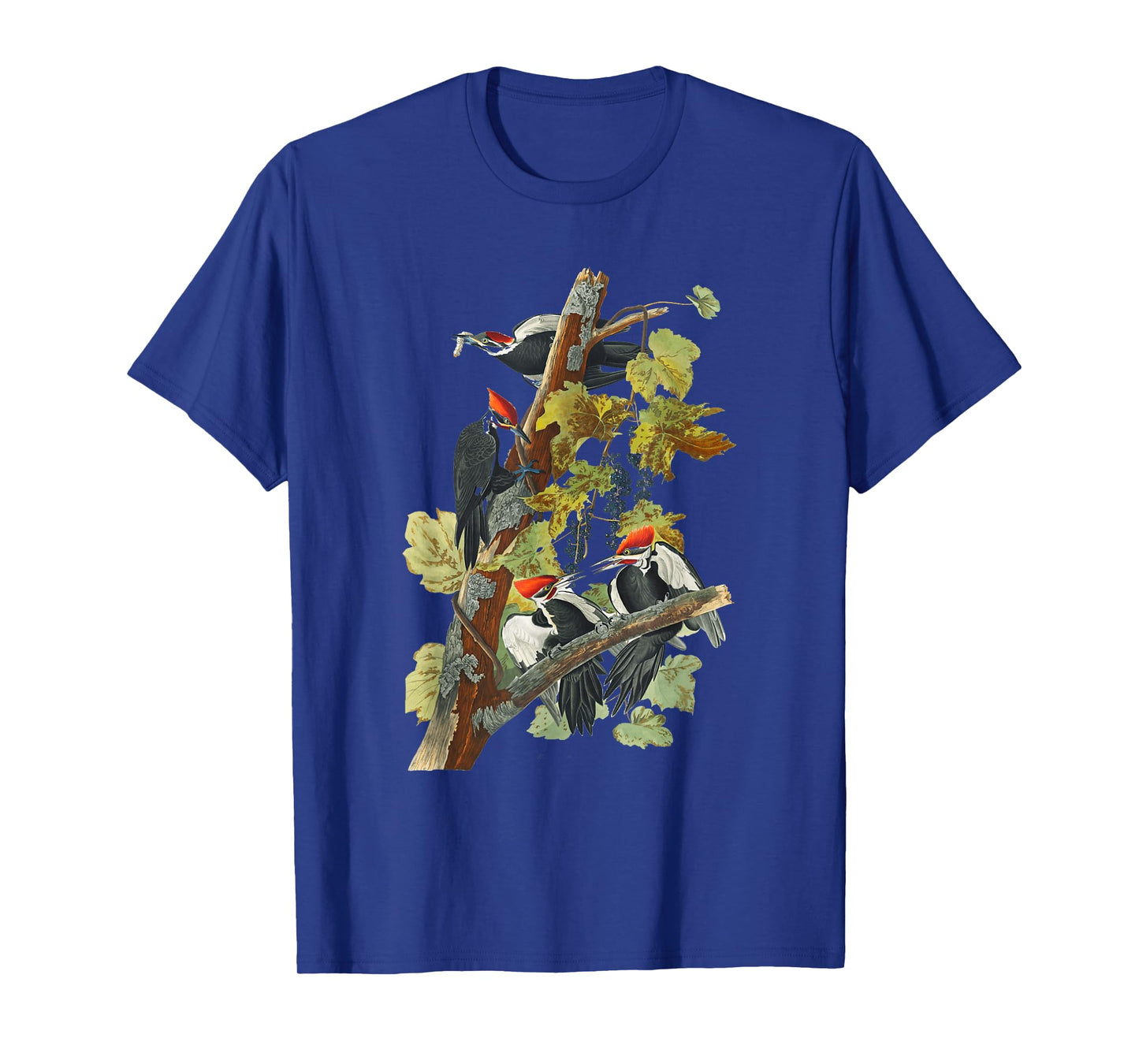 Vintage Pileated Woodpecker Birds Illustration Men & Women T-Shirt