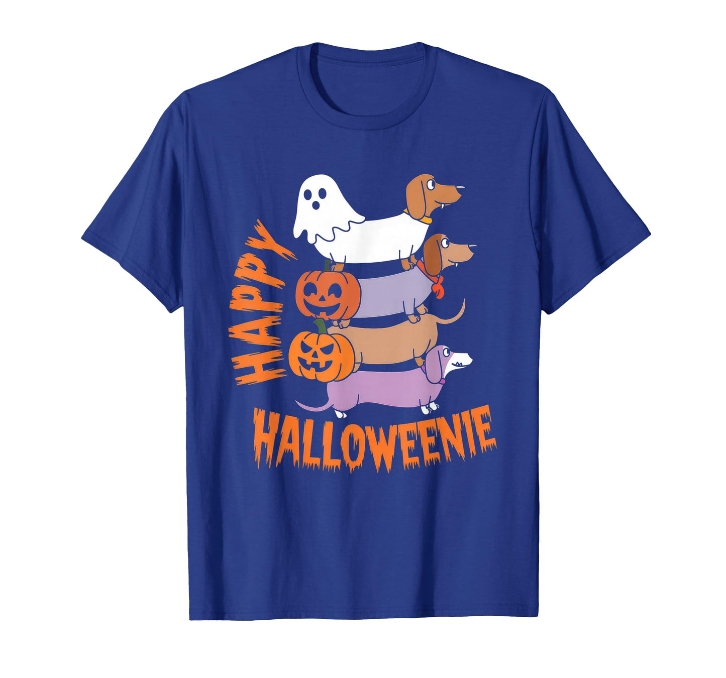 Happy Halloweenie Tshirt Women Men Wiener Monster Party T-Shirt