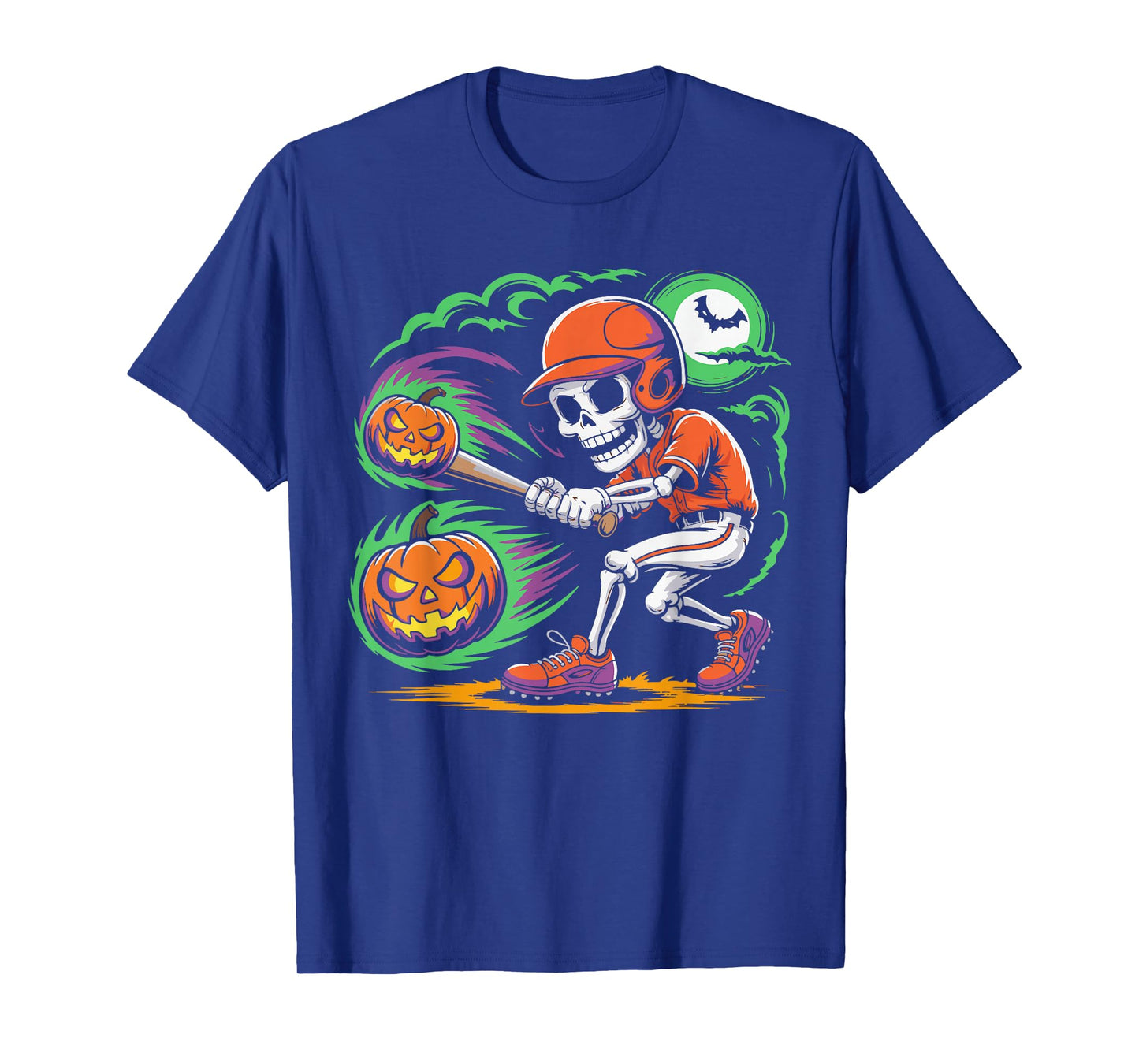 Spooky Season Skeleton Baseball Player Halloween Batter T-Shirt
