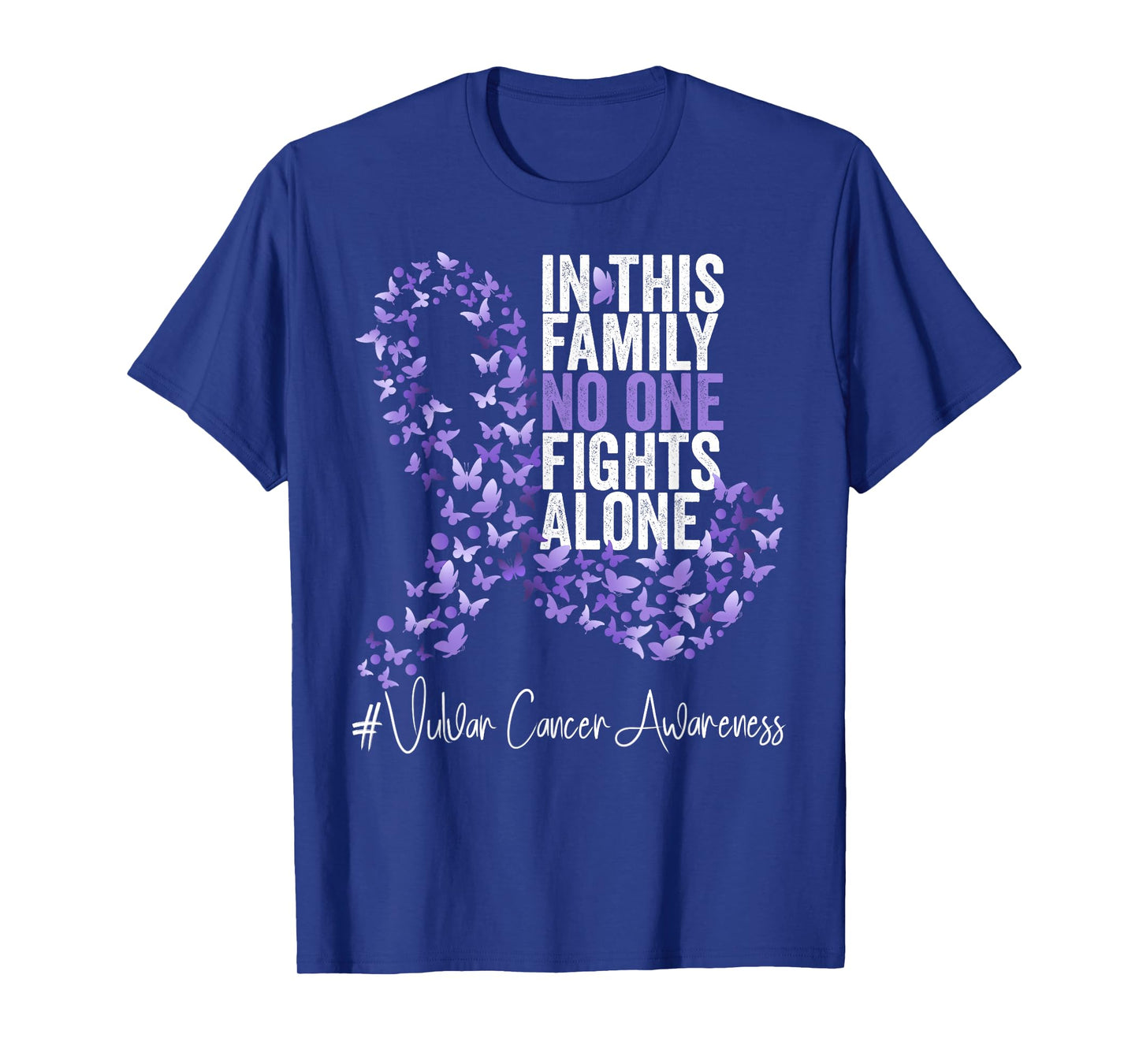 Vulvar Cancer Awareness Month Lavender Ribbon Butterflies T-Shirt