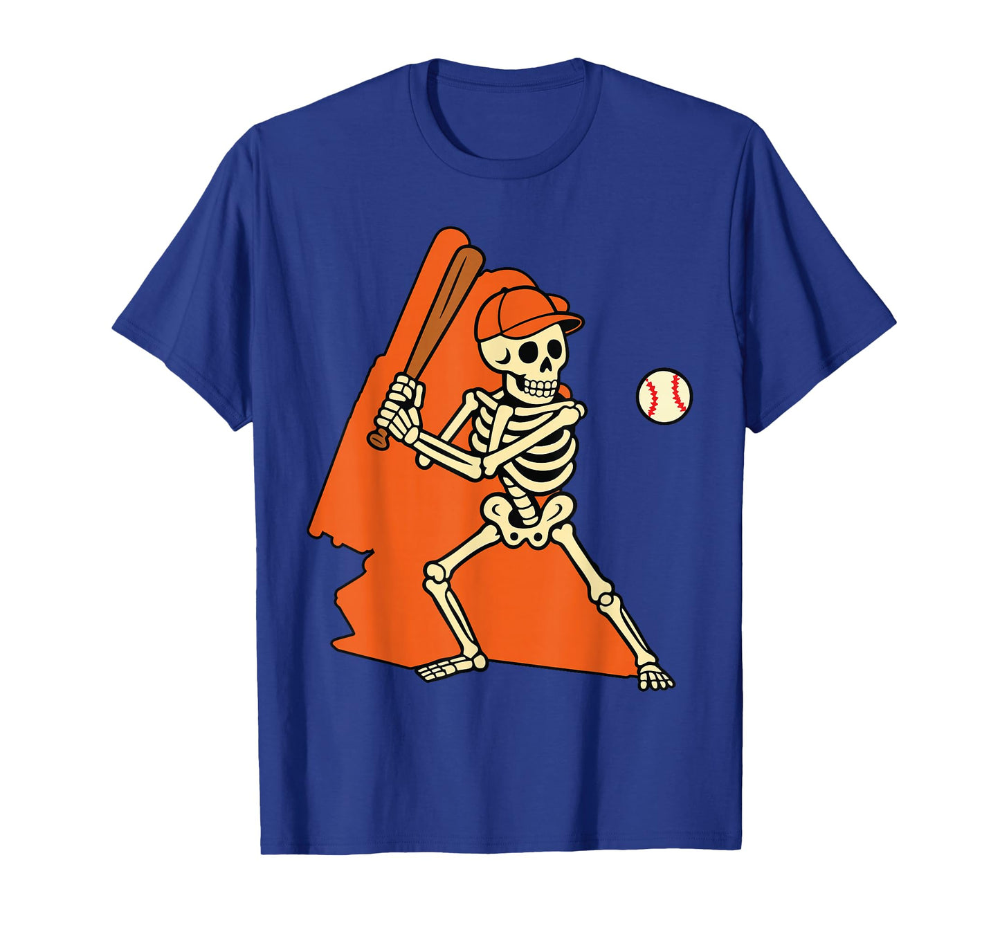 Funny Skeleton Baseball Halloween Costume for Boys Men Kids T-Shirt