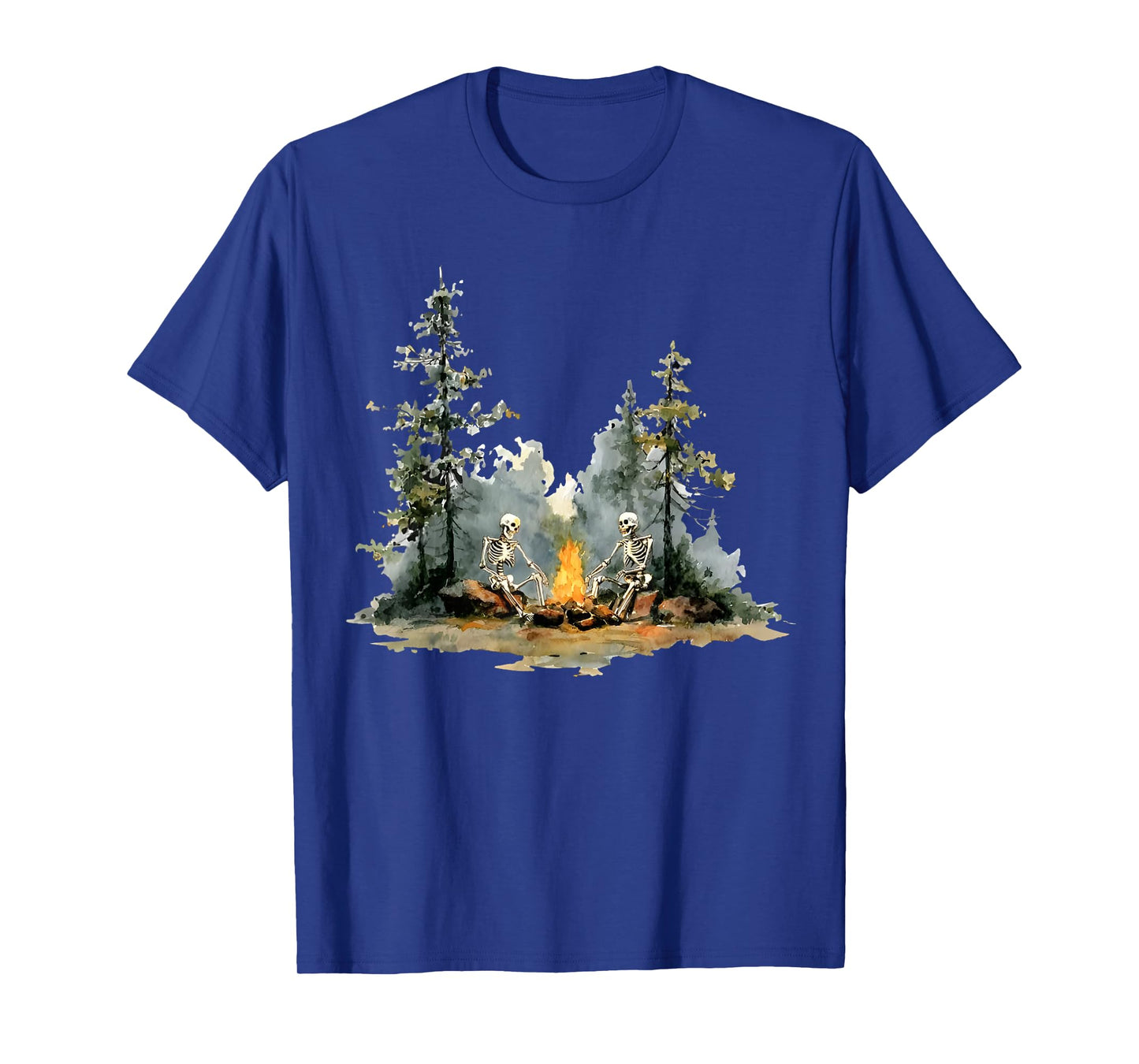 Campfire Skeleton Funny Skeleton FIre Camping Halloween T-Shirt