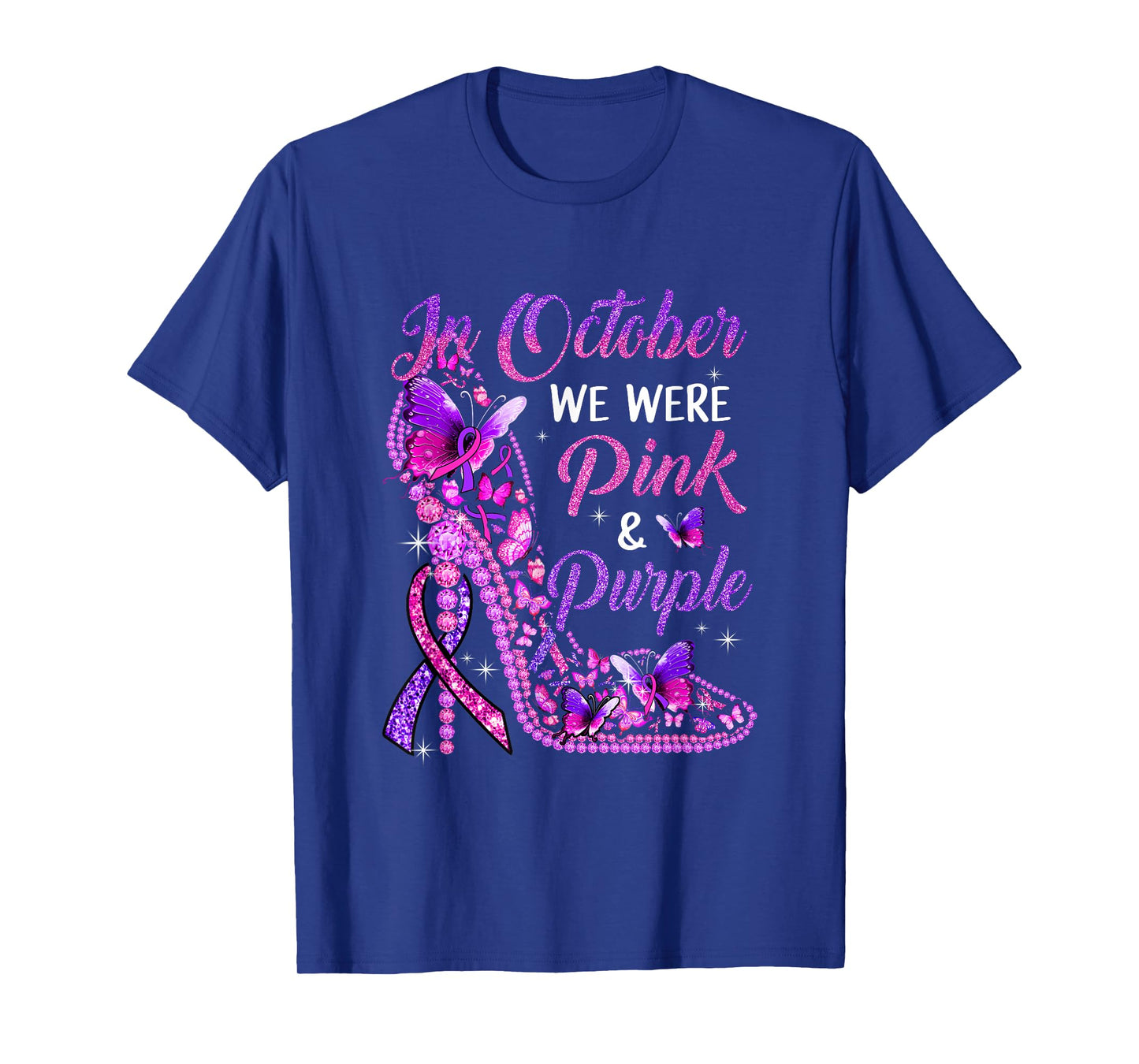 Butterfly Breast Cancer Awareness And Domestic Violence T-Shirt