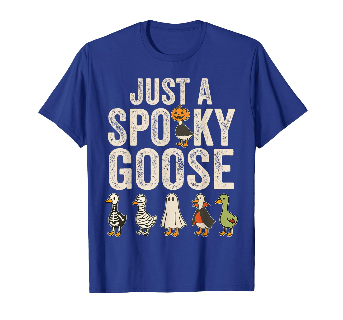 Retro Just A Spooky Goose Halloween Silly Goose Halloween T-Shirt