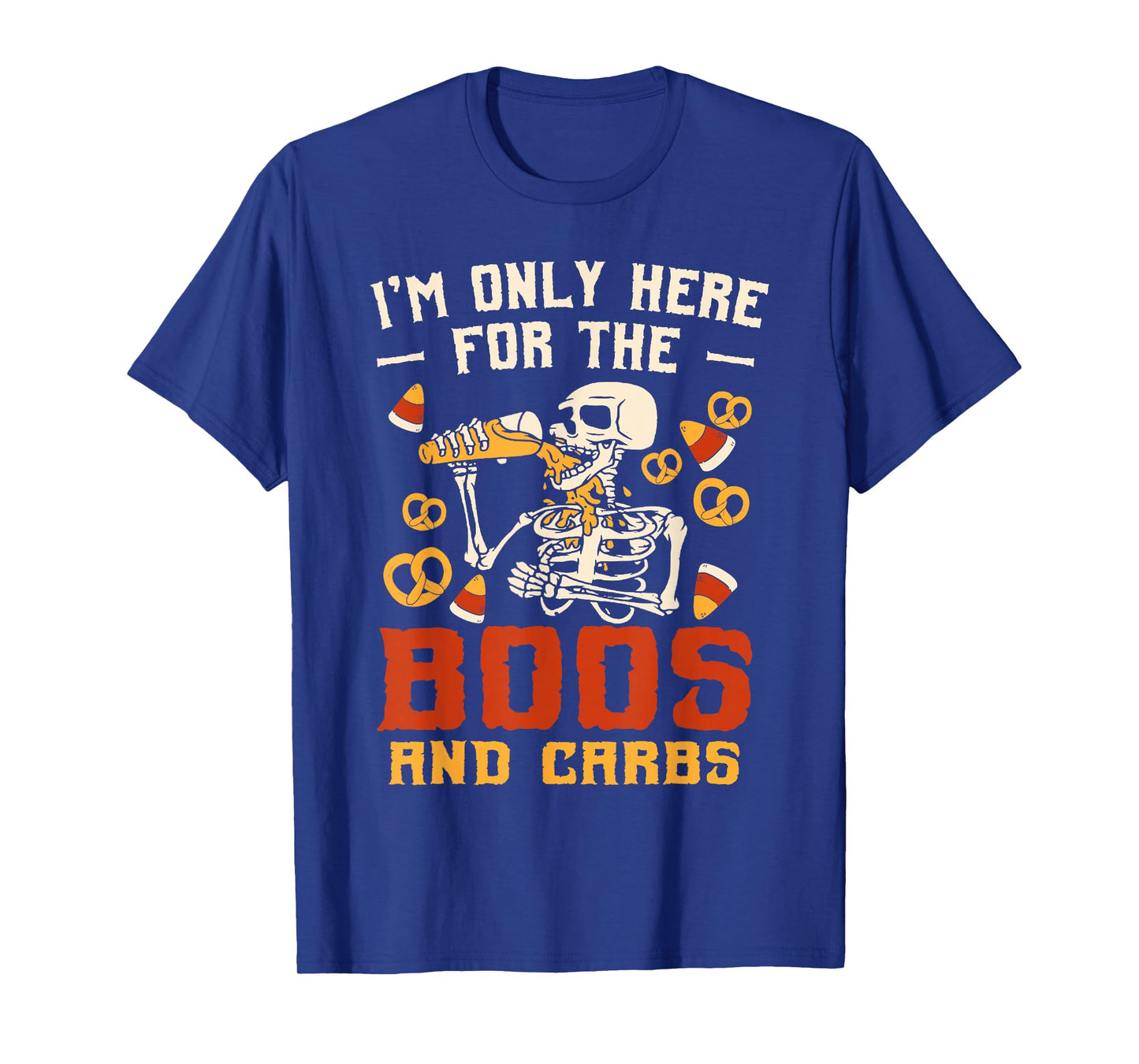 Only Here for Boos and Carbs Halloween Spooky Haunted Season T-Shirt