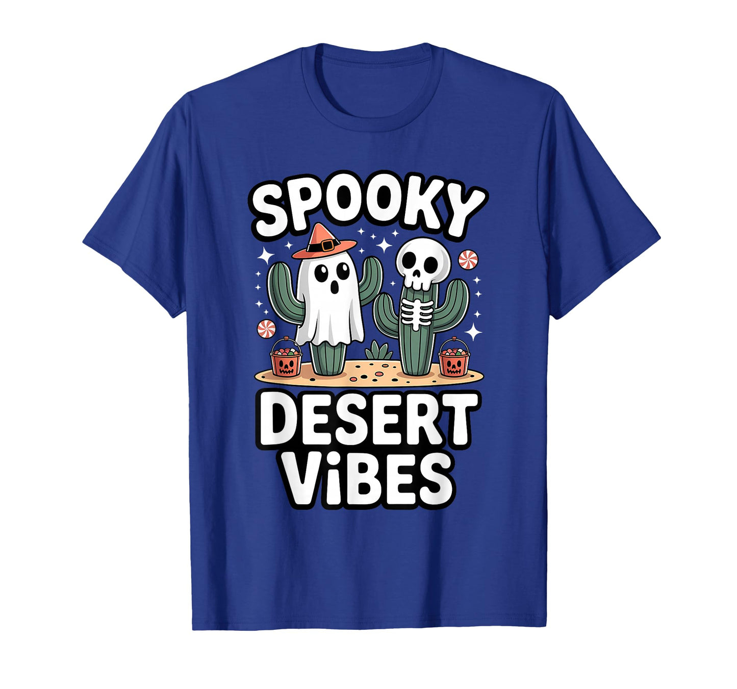Cactus Skeleton Desert Spooky Halloween Desert Vibes T-Shirt
