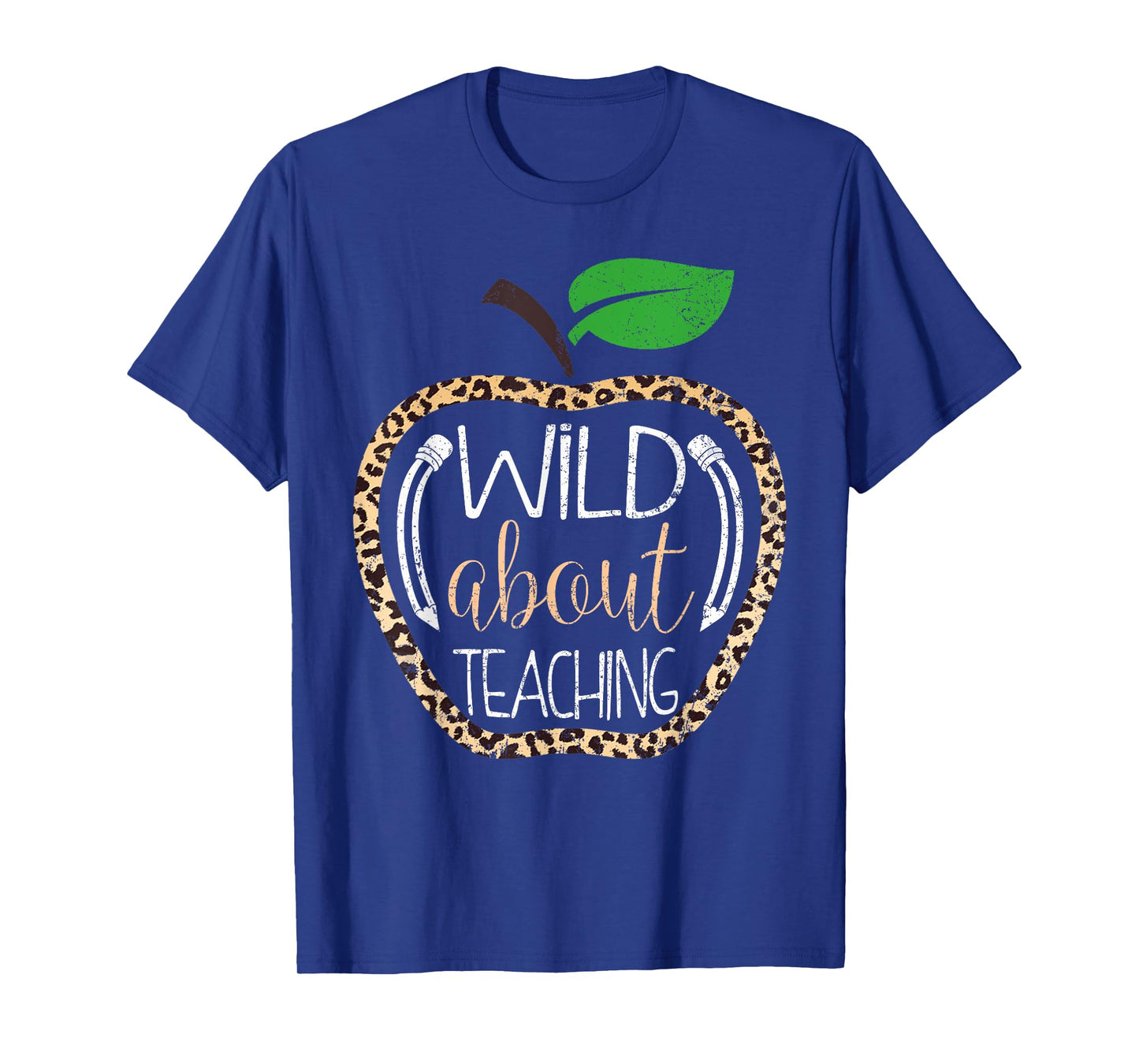 Wild About Teaching Leopard Print School Teacher T-Shirt