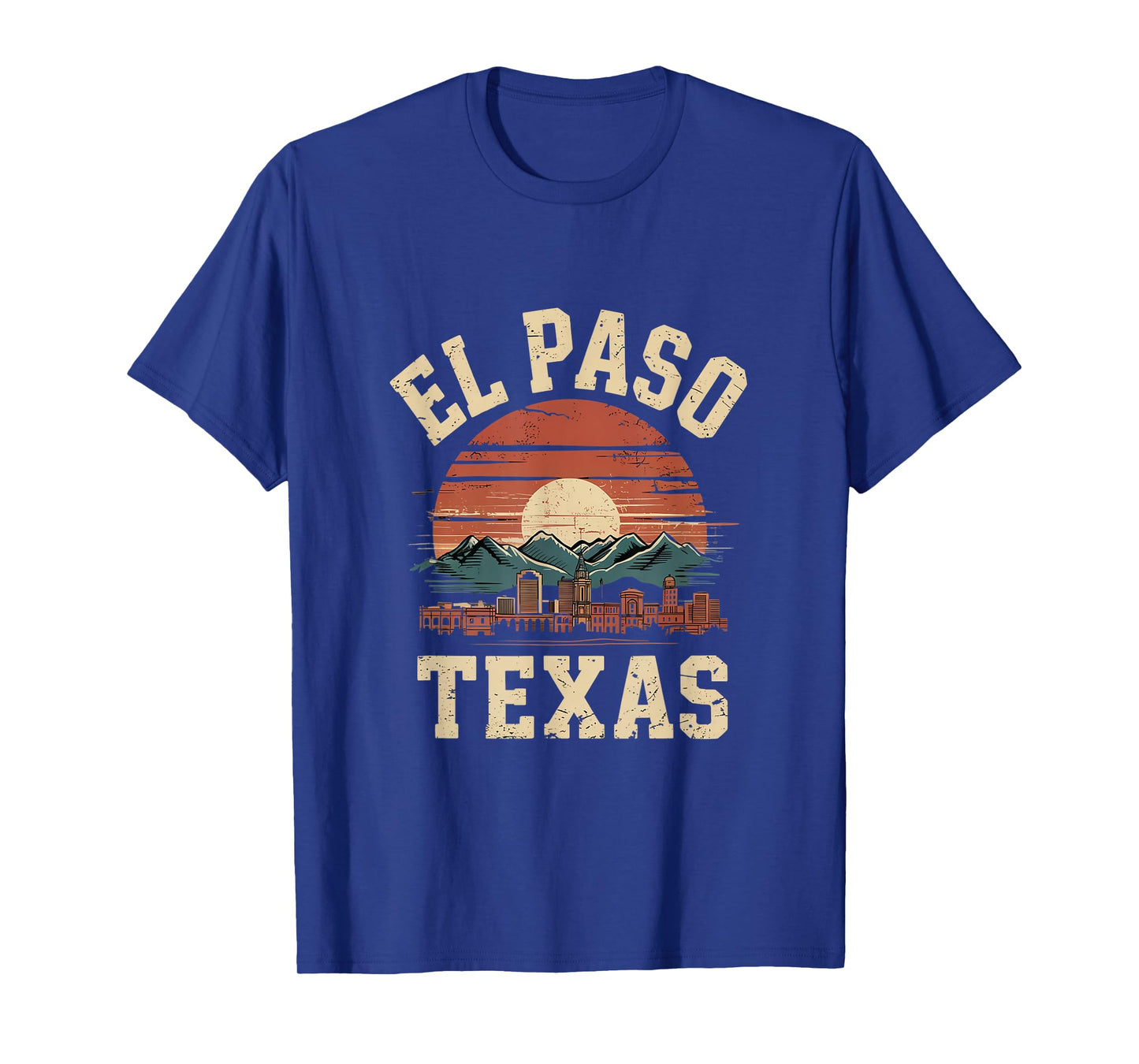 El Paso Texas Retro Cityscape Souvenir Idea T-Shirt