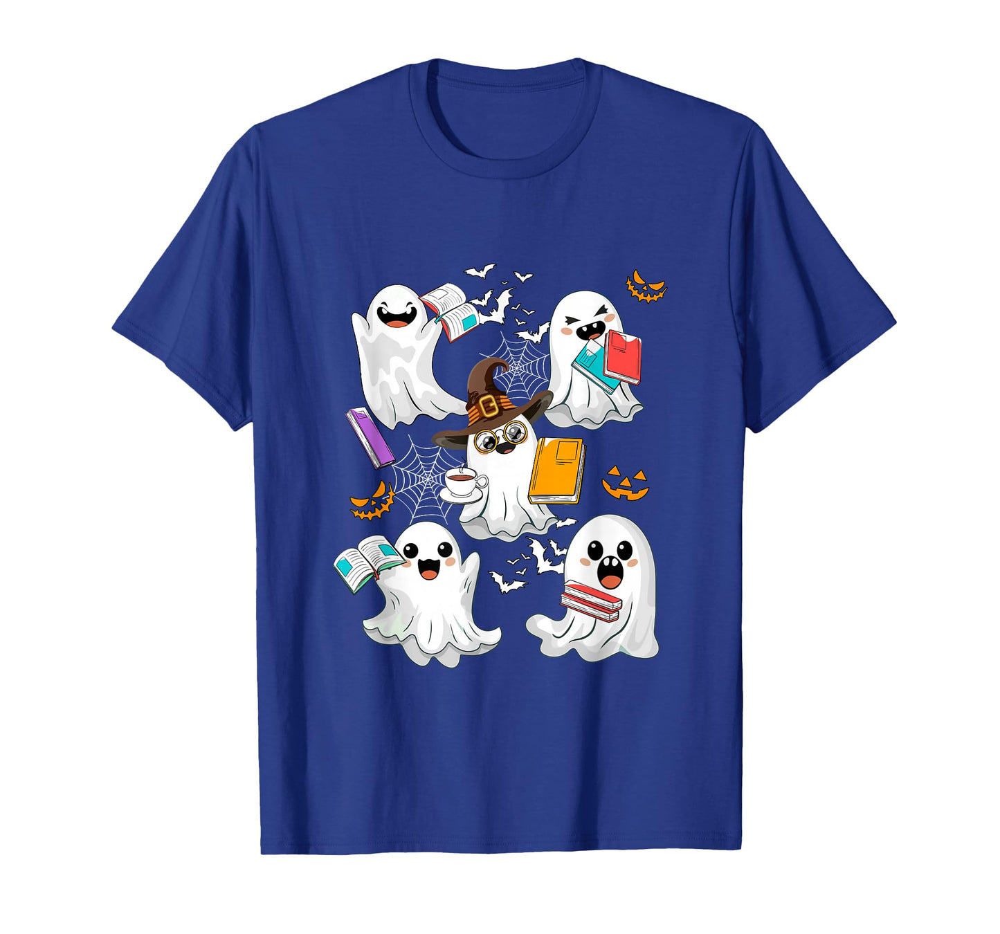 Group Funny Boos Reading Books Halloween Bookworm Librarian T-Shirt