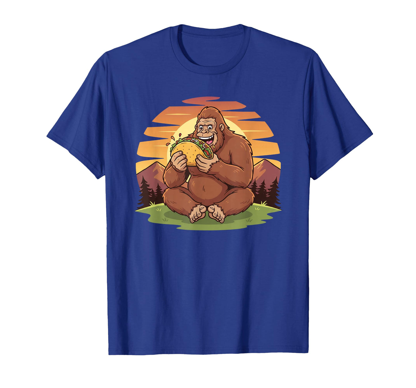 Taco Lover Bigfoot Vintage Design Gift for Men Women Kids T-Shirt