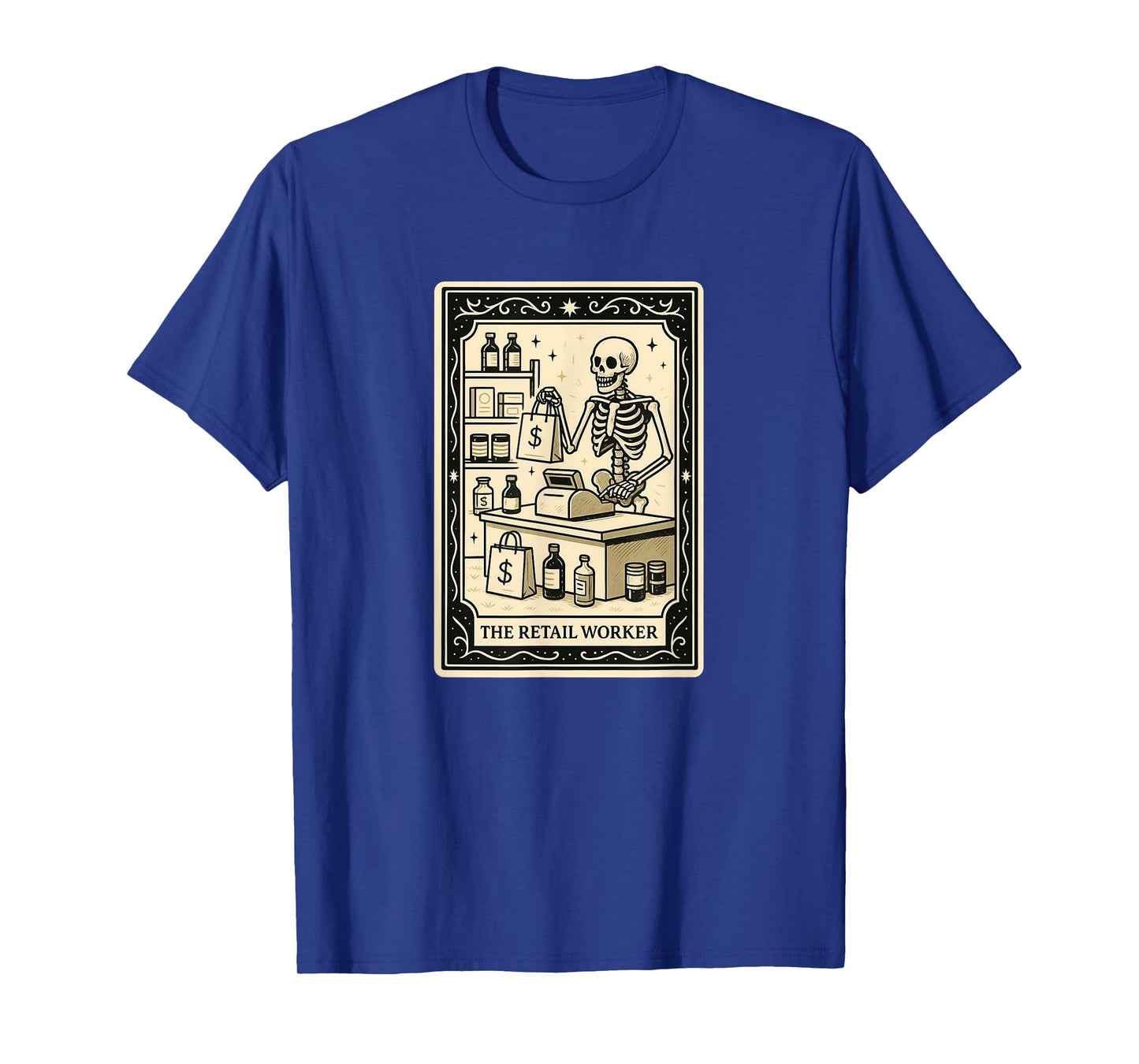 The Retail Worker Tarot Card Halloween Spooky Gothic Cashier T-Shirt