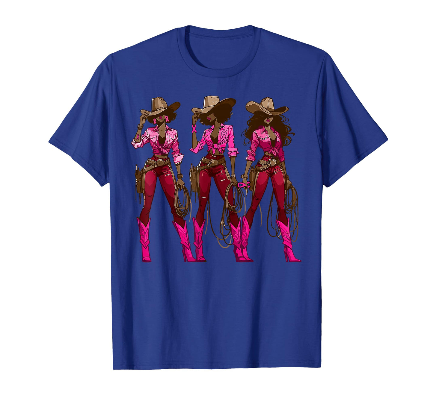 Pink Ribbon Howdy Cowgirl Western Country Breast Cancer T-Shirt