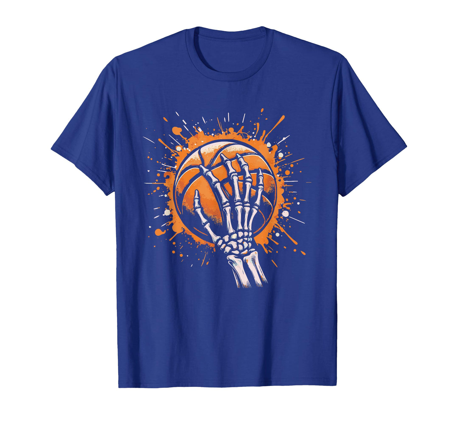 Skeleton Hand Holding Basketball Art T-Shirt