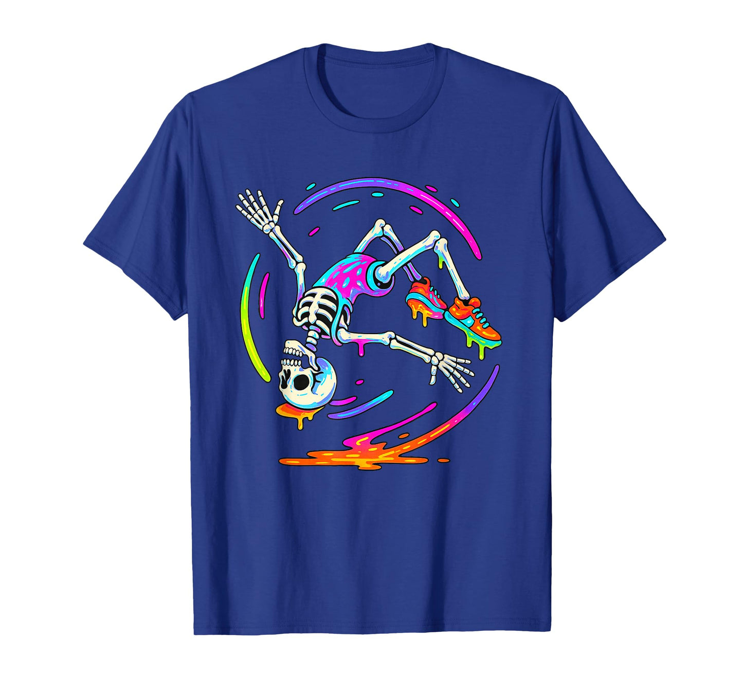 Skeleton Gymnast Drip Gymnastics Backflip Ice Cream Drip T-Shirt