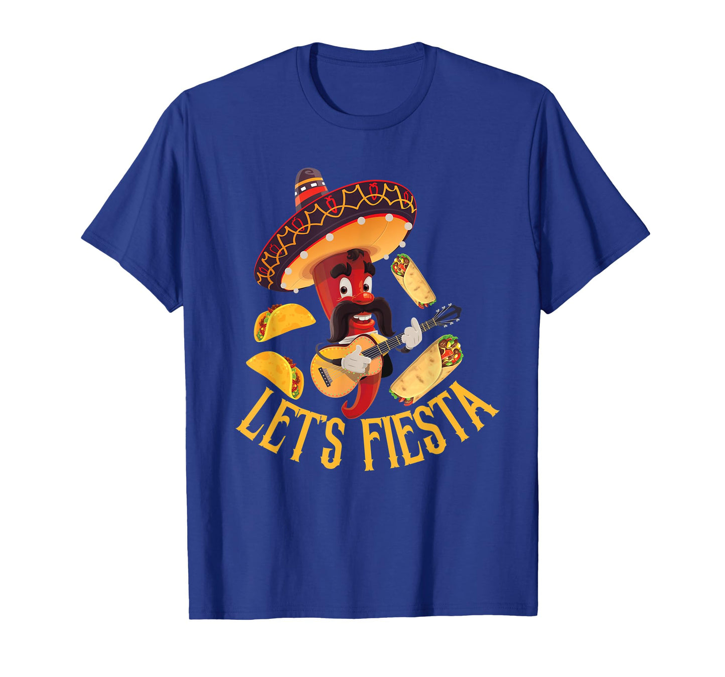 Let's Fiesta tacos Burrito Cool Mexican Party cinco de mayo T-Shirt