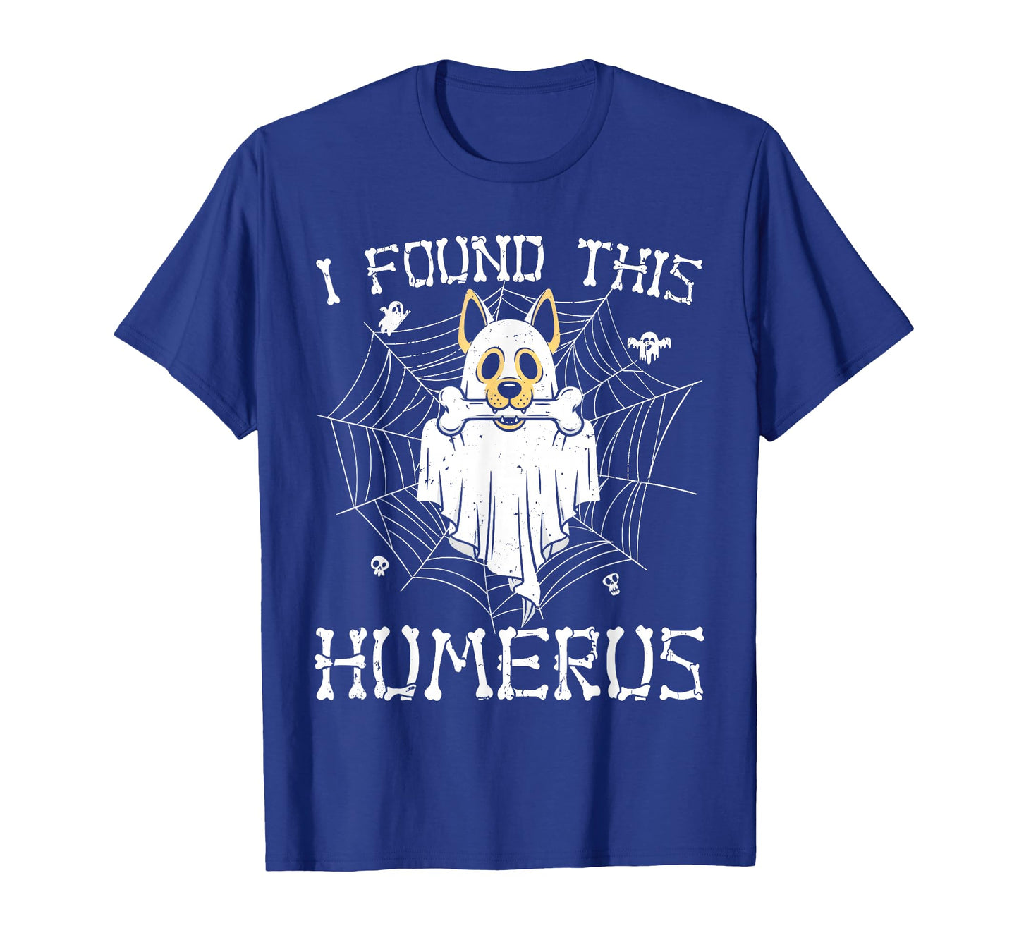 I Found This Humerus Ghost Dog Funny Halloween Bone Graphic T-Shirt