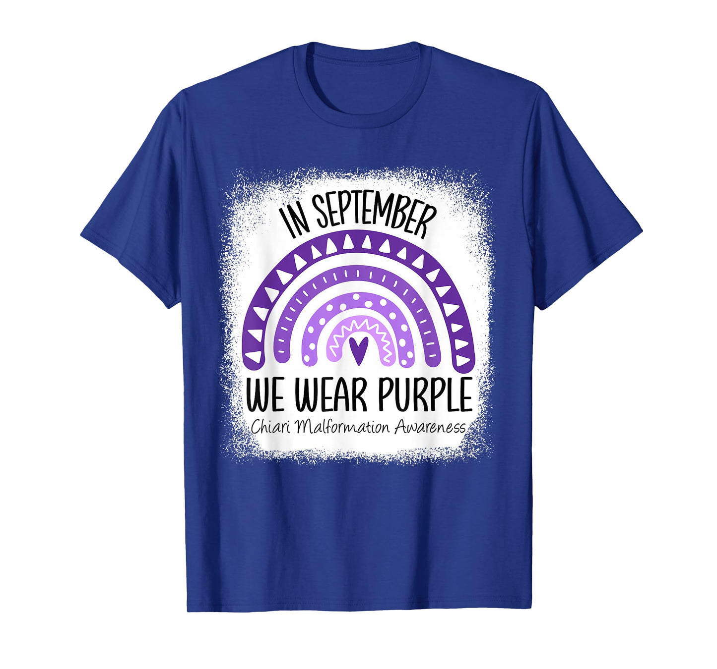 Rainbow September Wear Purple Chiari Malformation Awareness T-Shirt
