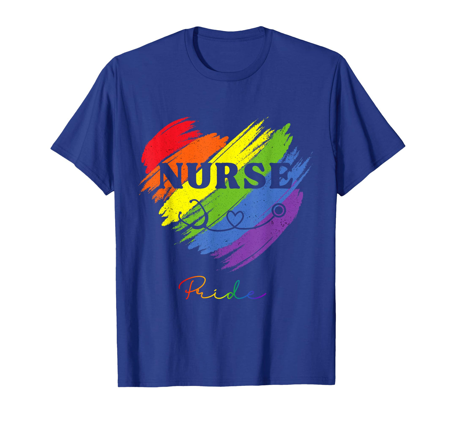 Nurse LGBTQ Rainbow RN Registered Cool Gay Pride Flag Ally T-Shirt