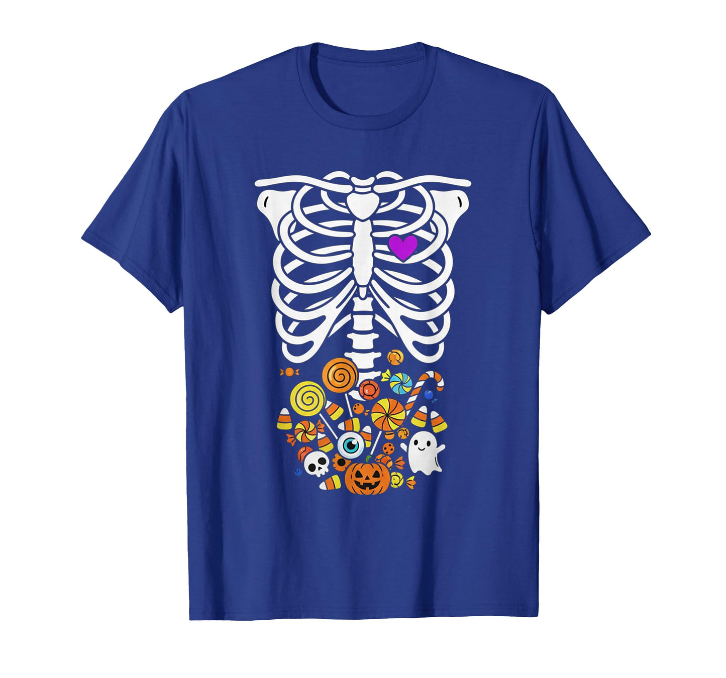 Halloween Skeleton Ribcage Candy Shirt Spooky Fun Tee T-Shirt