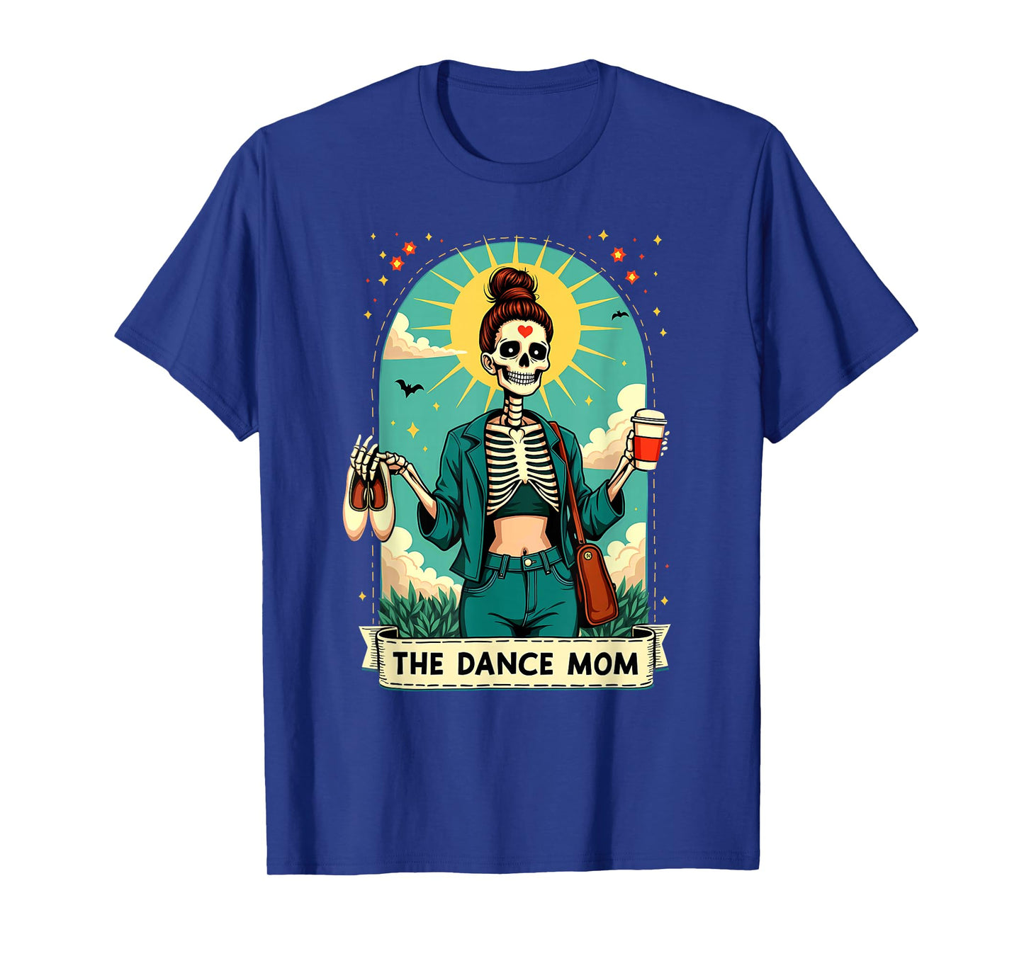 Tarot Card Dance Mom Skeleton Halloween T-Shirt