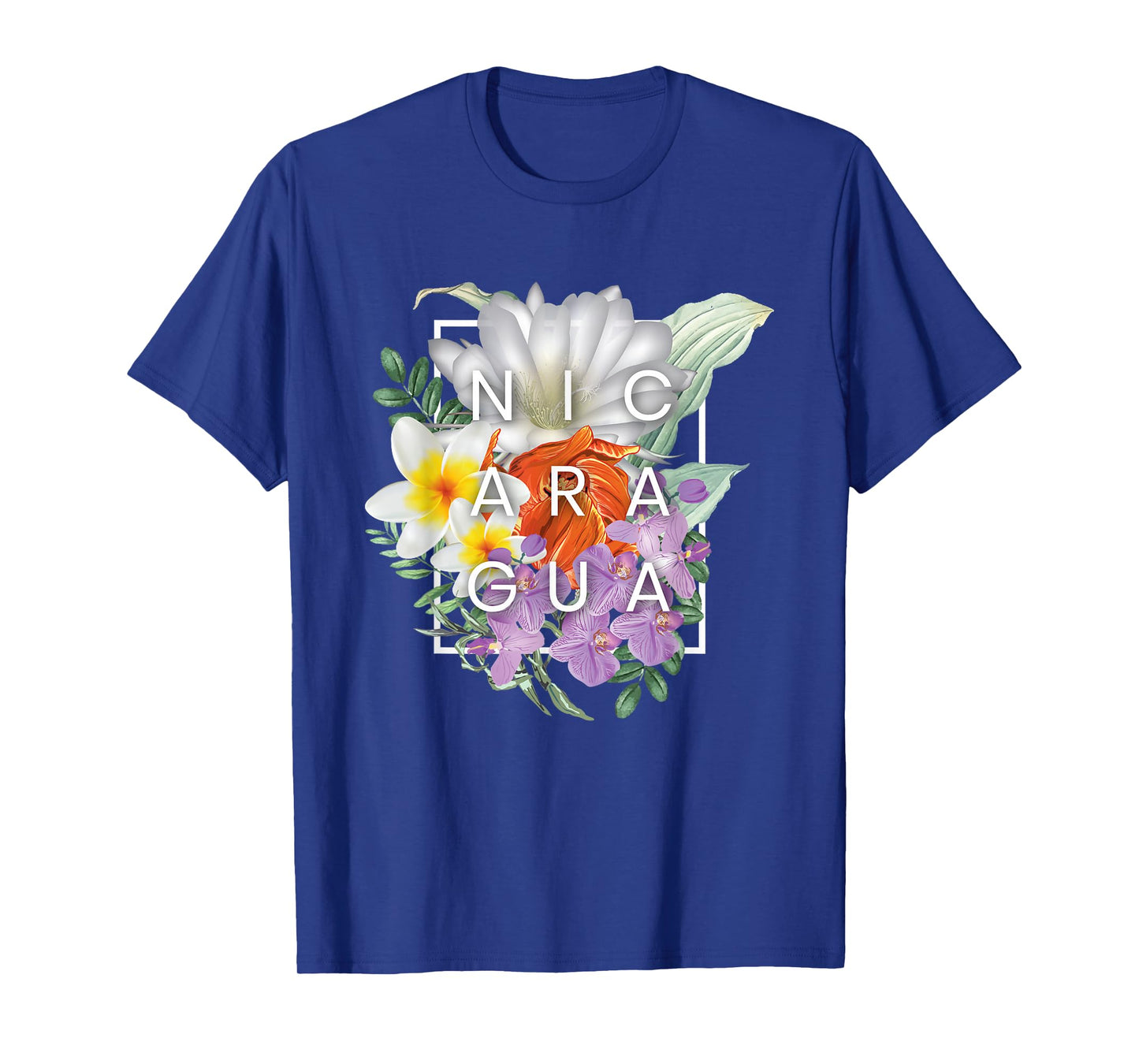Flowers of Word Art Nicaragua - Nicaraguan Pride T-Shirt