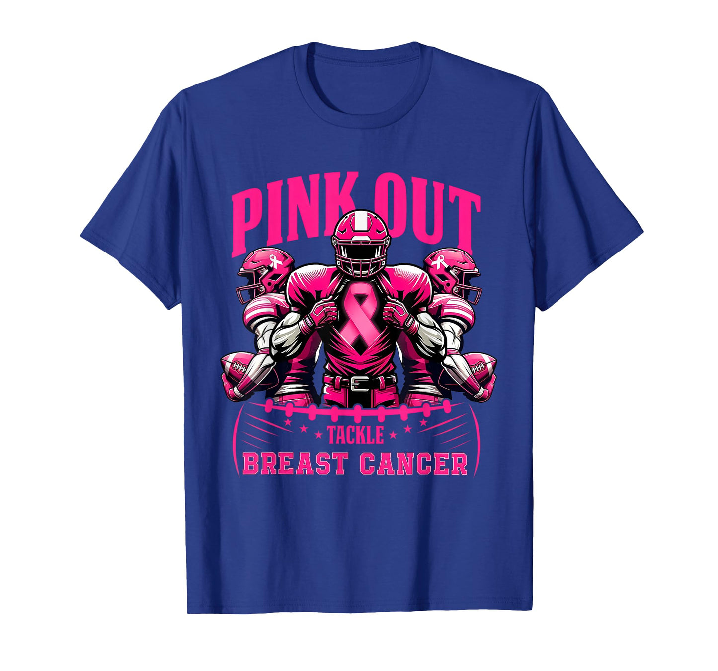 Pink Out Tackle Breast Cancer Awareness American Football T-Shirt