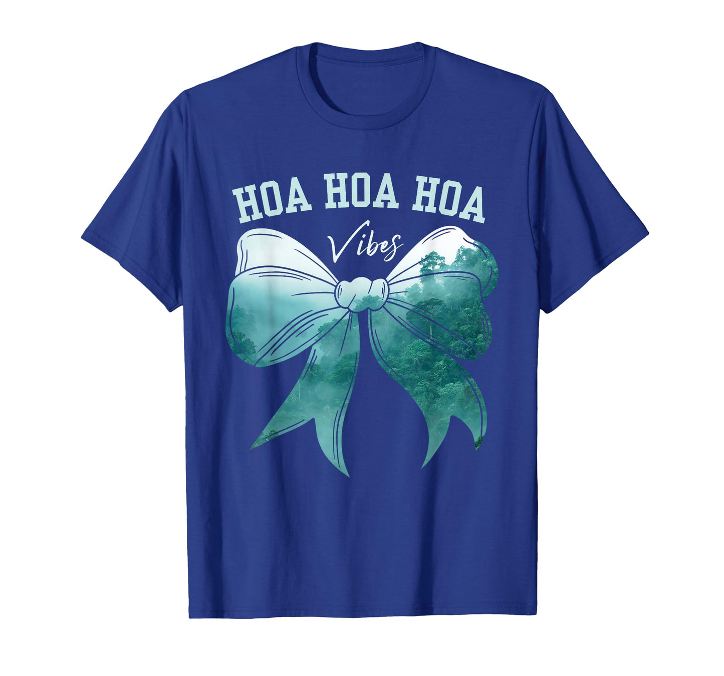 Cute Bow Fall Forest Rainy Gray Weather Hoa Hoa Hoa Vibes T-Shirt