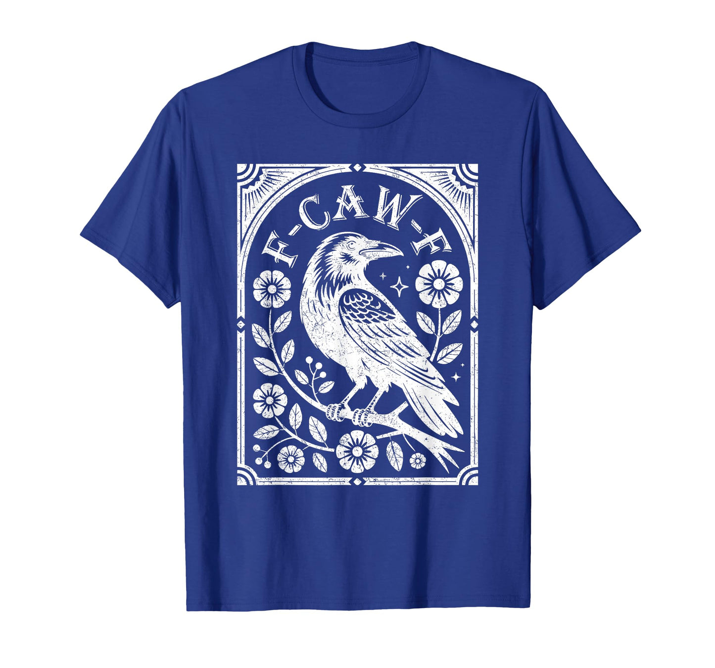 Funny Raven F-Caw-F Gothic Crow Funny Black Bird Adult Humor T-Shirt