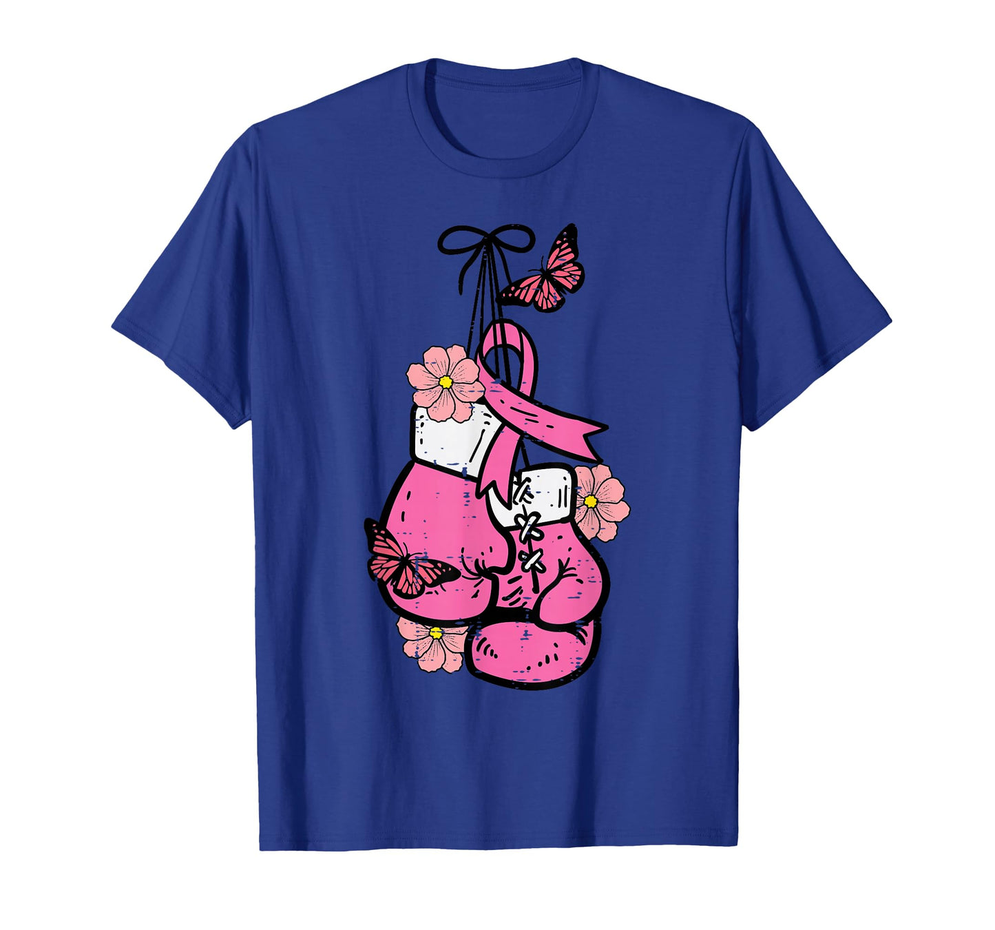 Breast Cancer Boxing Glove Pink Ribbon Awareness Fight Women T-Shirt