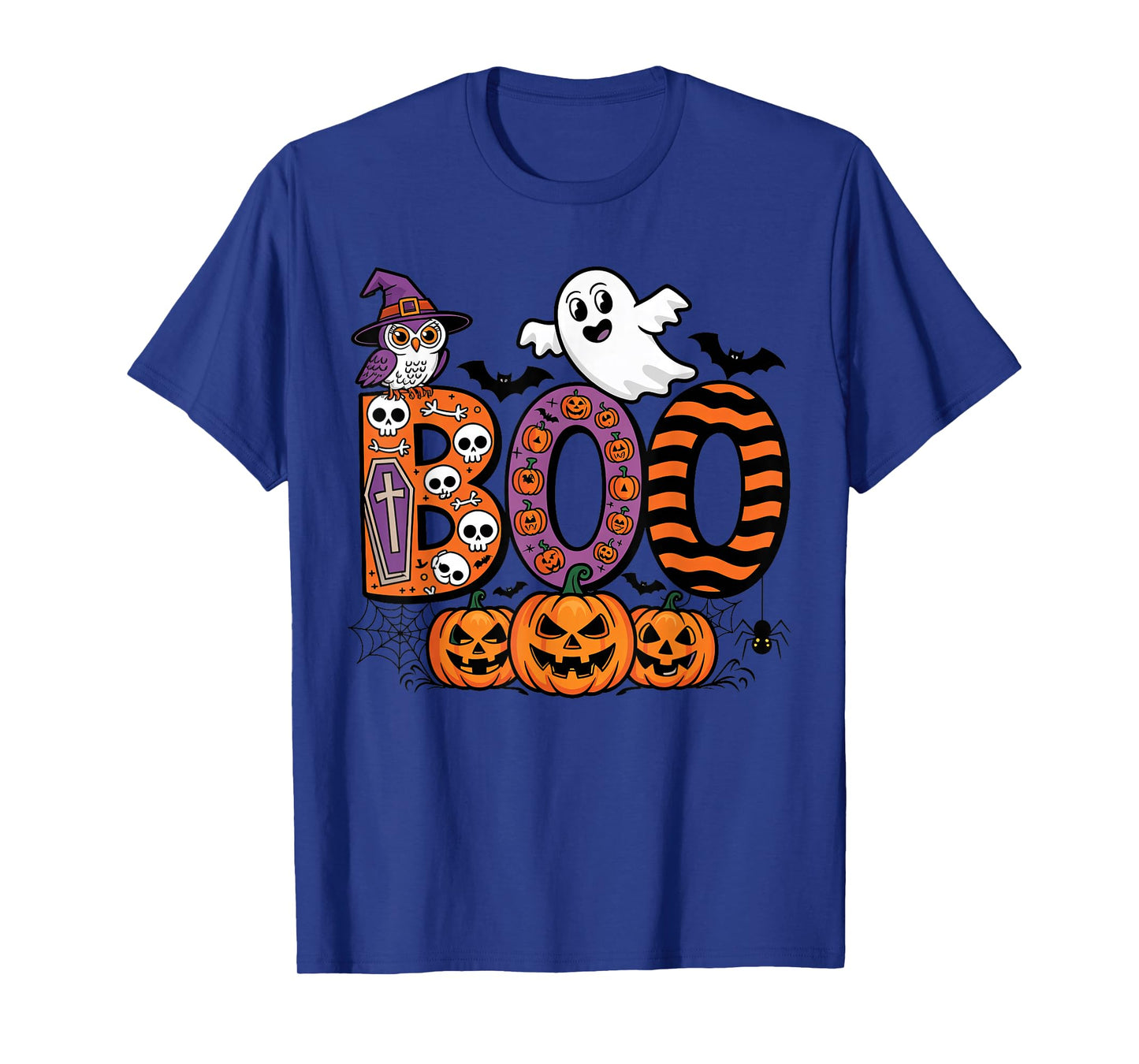 Halloween Boo Ghost Witch Owl Jack O Lantern Trick or Treat T-Shirt