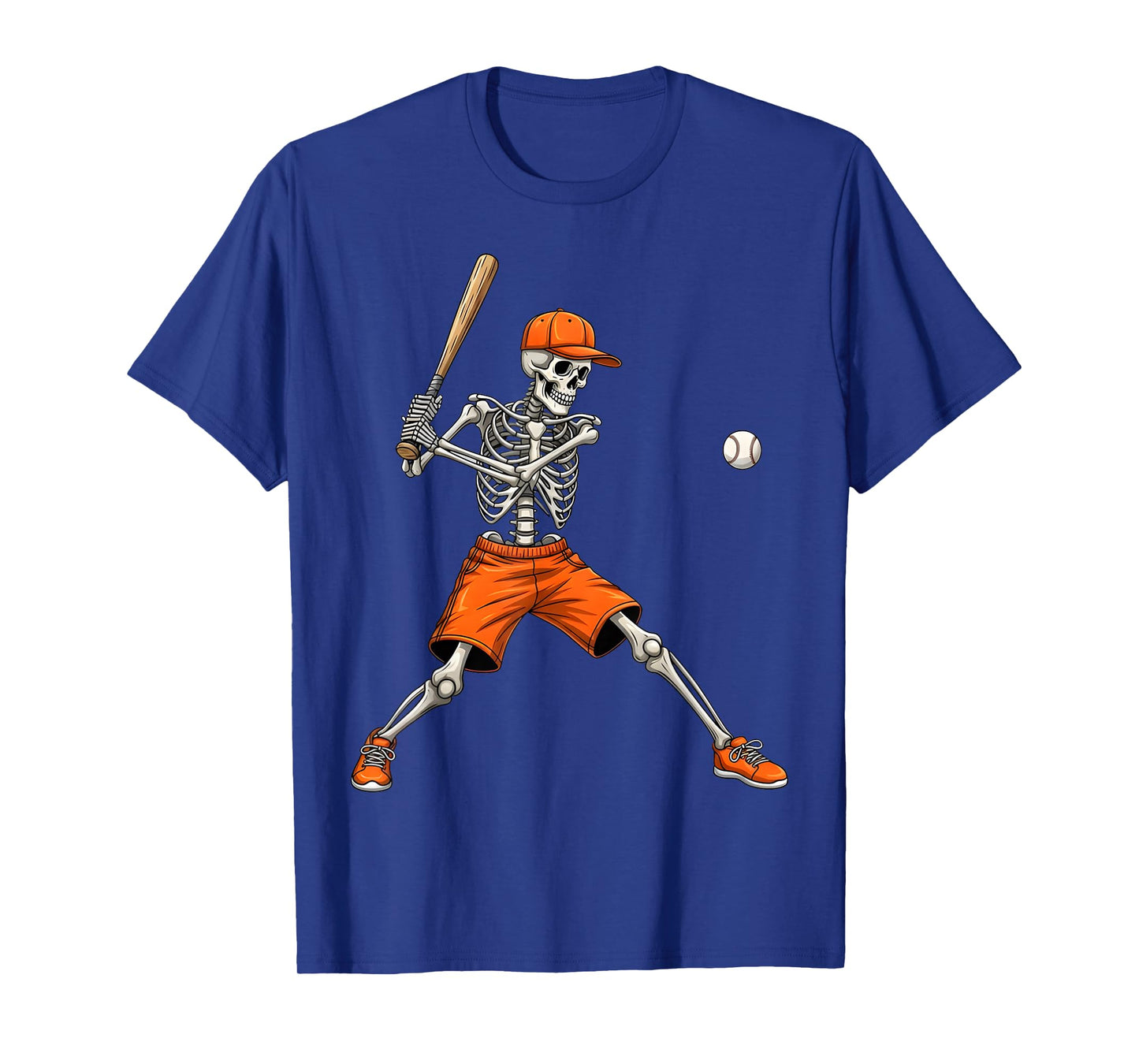 Skeleton Baseball Halloween Costume Funny Men Boys Kids T-Shirt