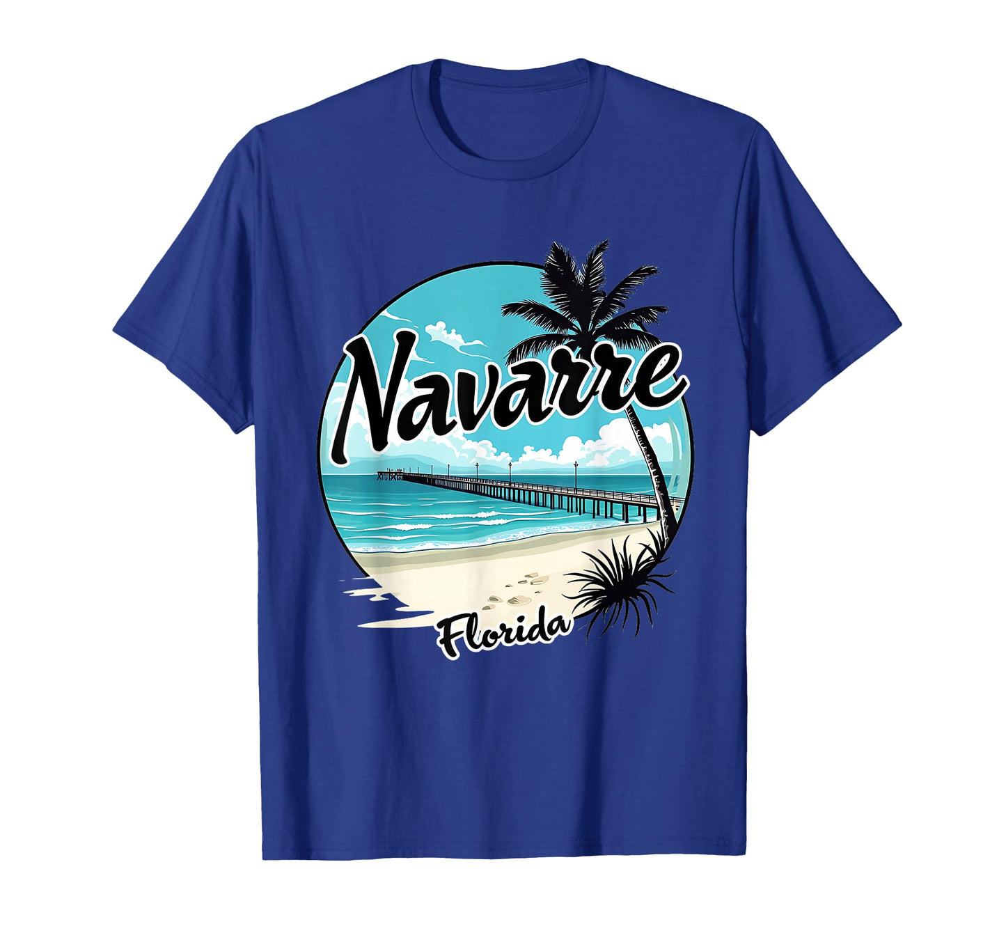 Scenic Navarre Florida Beach and Pier Art T-Shirt