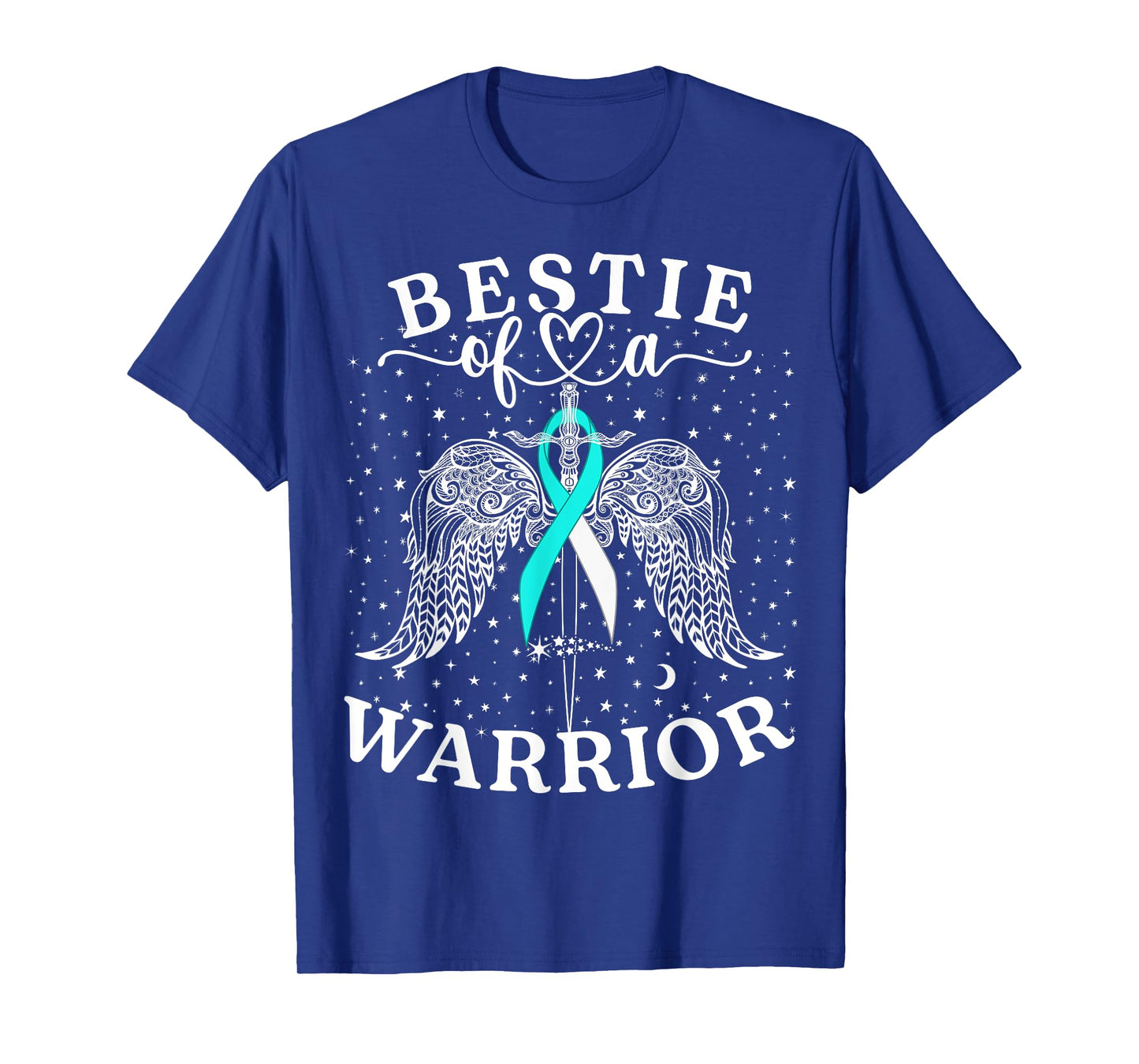 Bestie Of A Warrior Cervical Cancer Awareness Support Squad T-Shirt