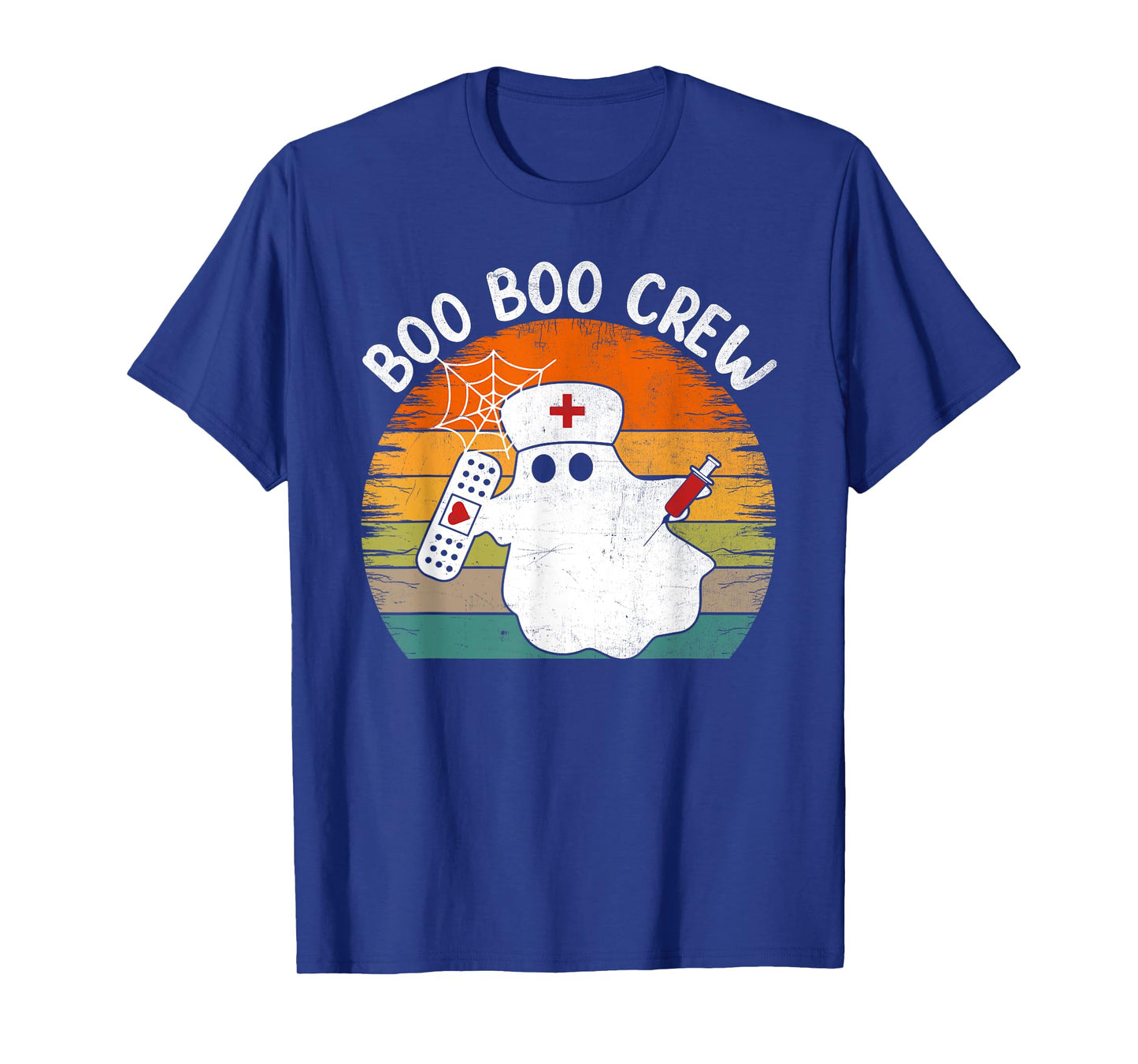 Boo Crew Nurse Halloween Costume Nurse Ghost Girls Women T-Shirt