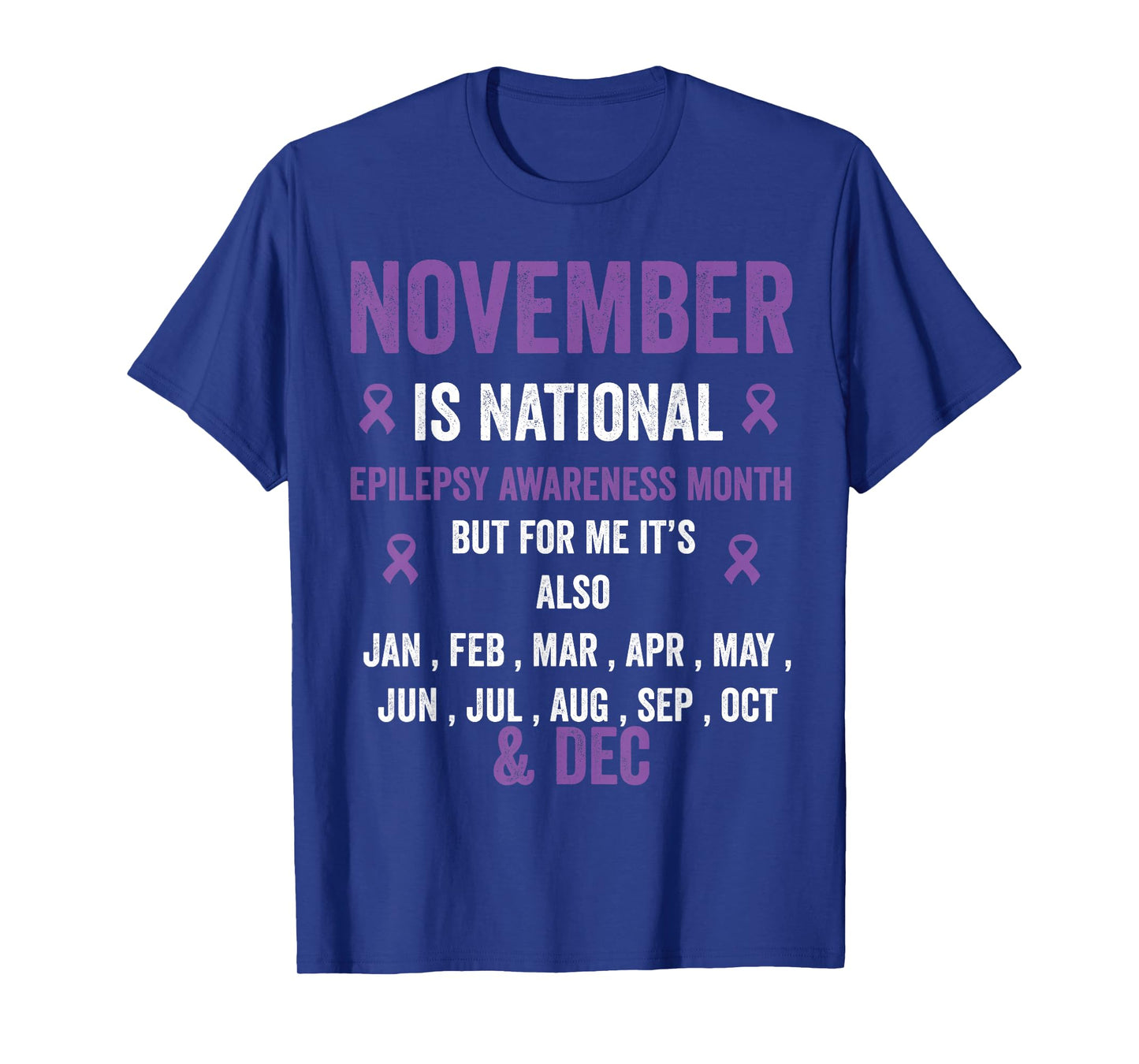 Epilepsy awareness purple ribbon - epilepsy awareness month T-Shirt