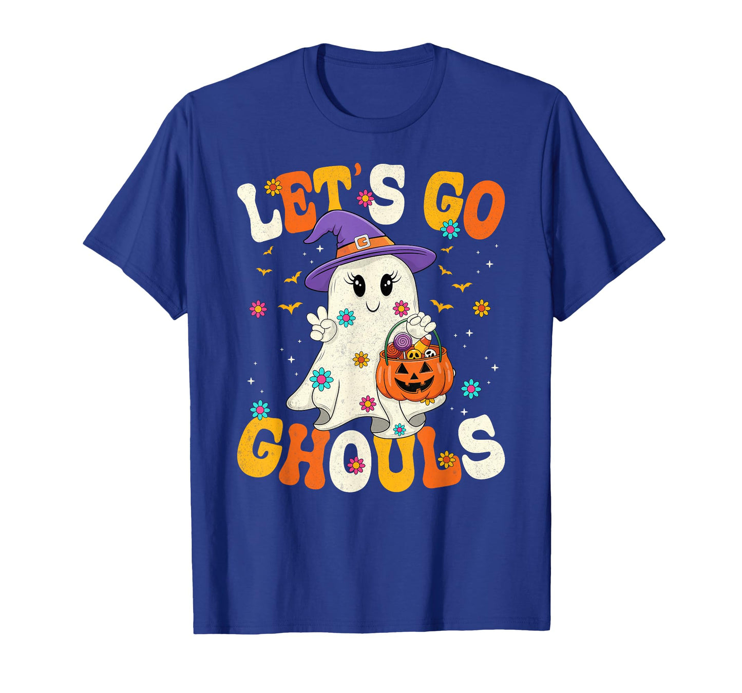 Lets Go Ghouls Funny Halloween Costume Ghost T-Shirt